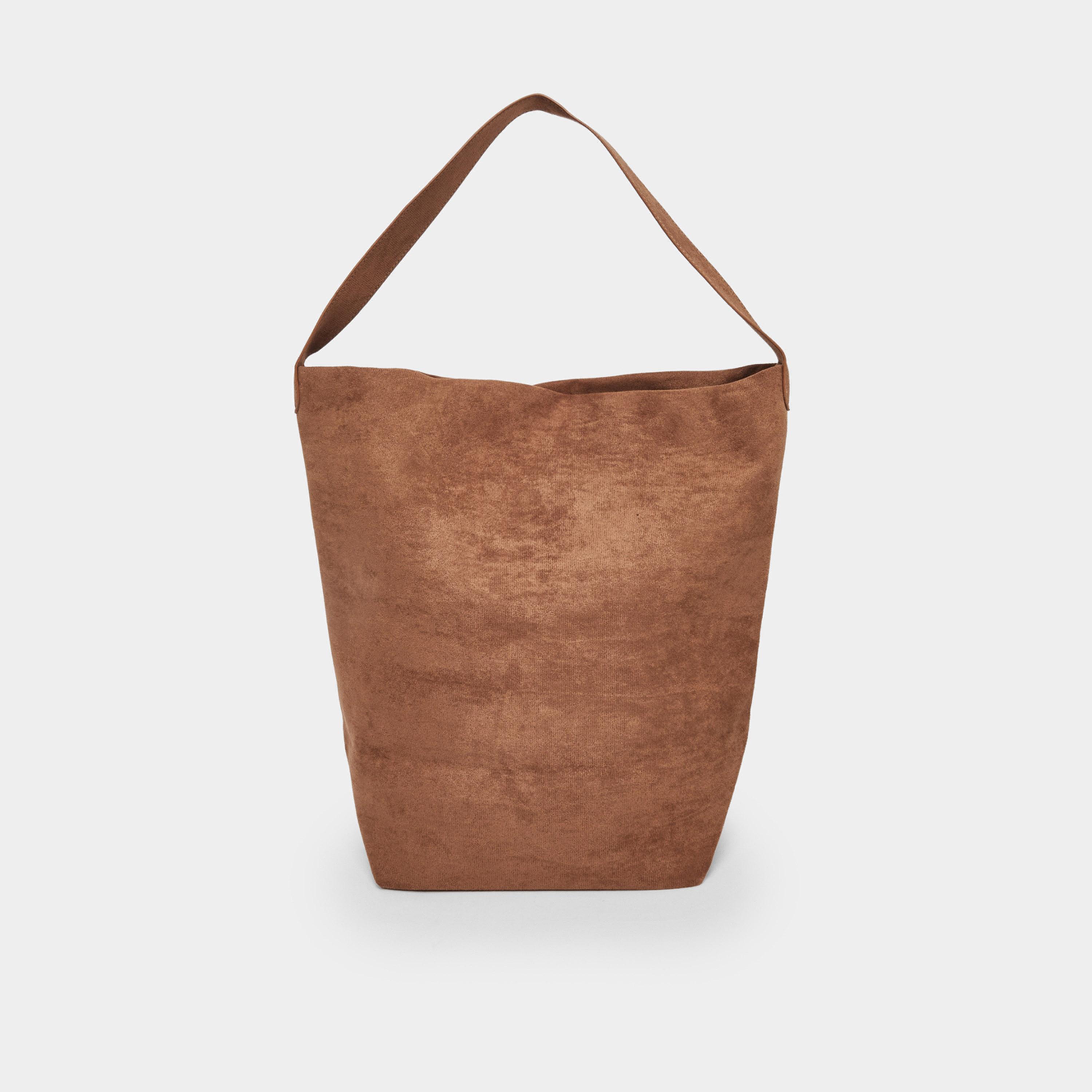 Styli Brown Suede Look Bucket Bag-women-bagsandwallets-handbags-image-2