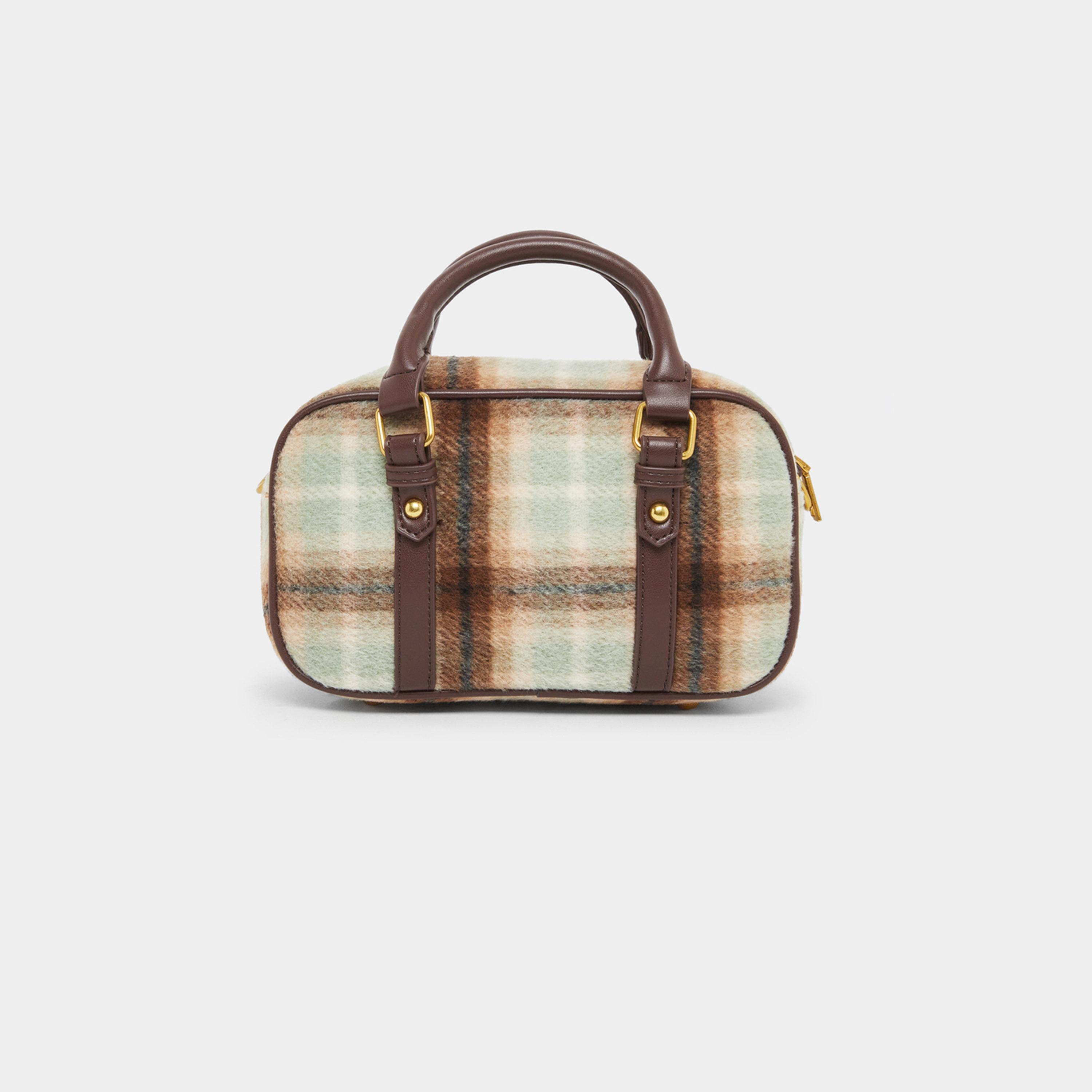 Buy Styli Checked Pattern Bag with Detachable Strap Online ...