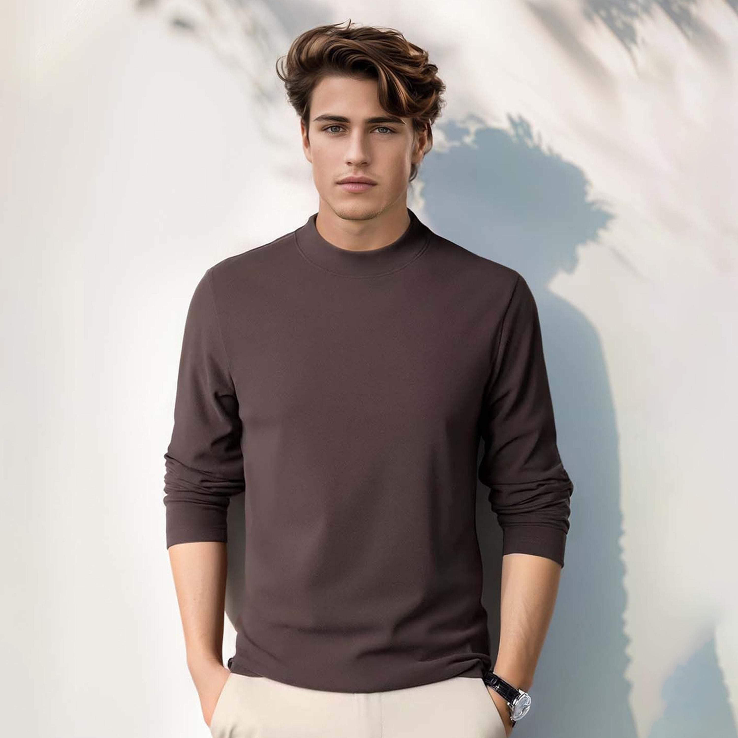 Take Two Men Brown Long Sleeve Knit T-Shirt-men-clothing-tshirtsandpolos-tshirts-image-1