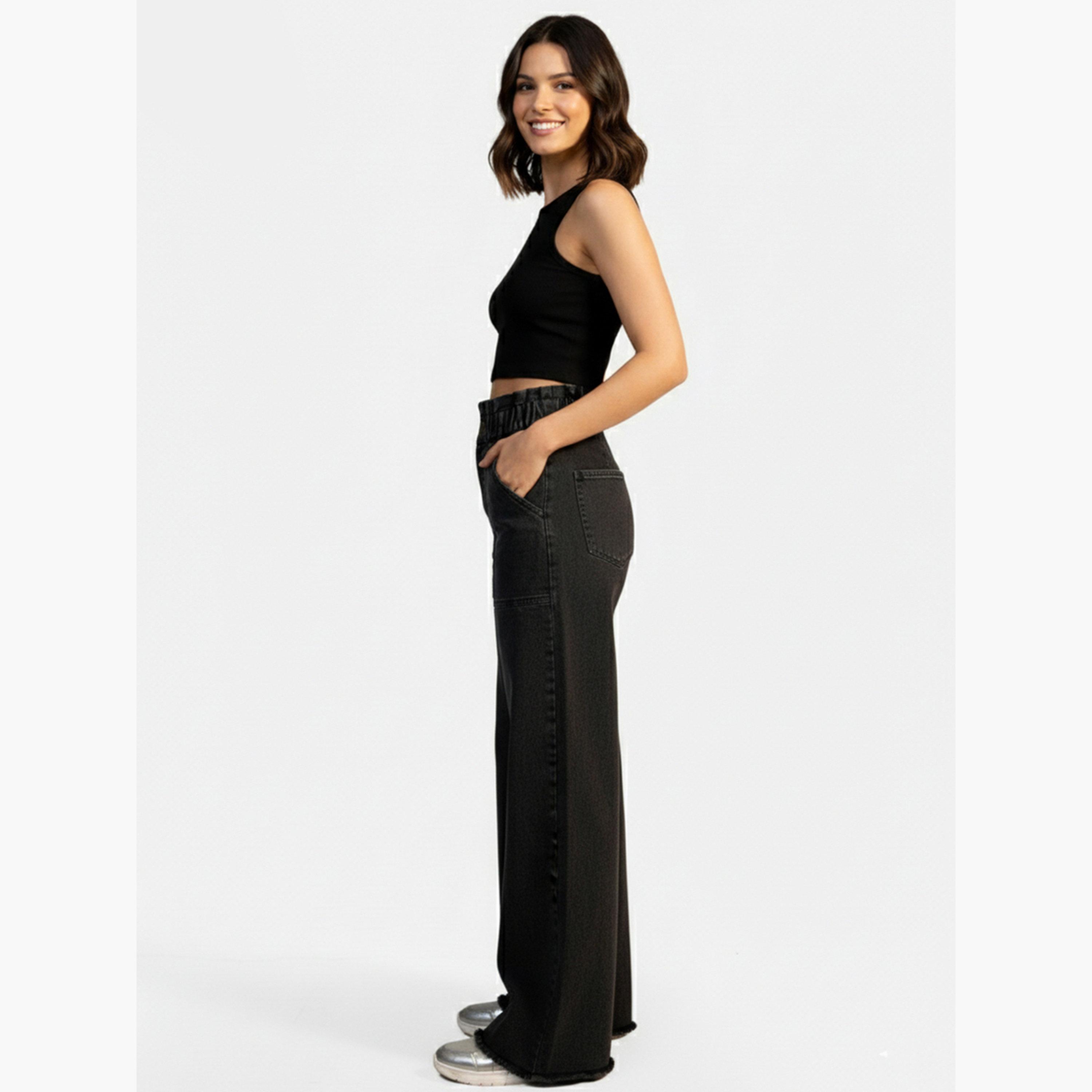 Take Two Women Black Mid Rise Wide Leg Jeans-women-clothing-bottoms-jeans-image-4