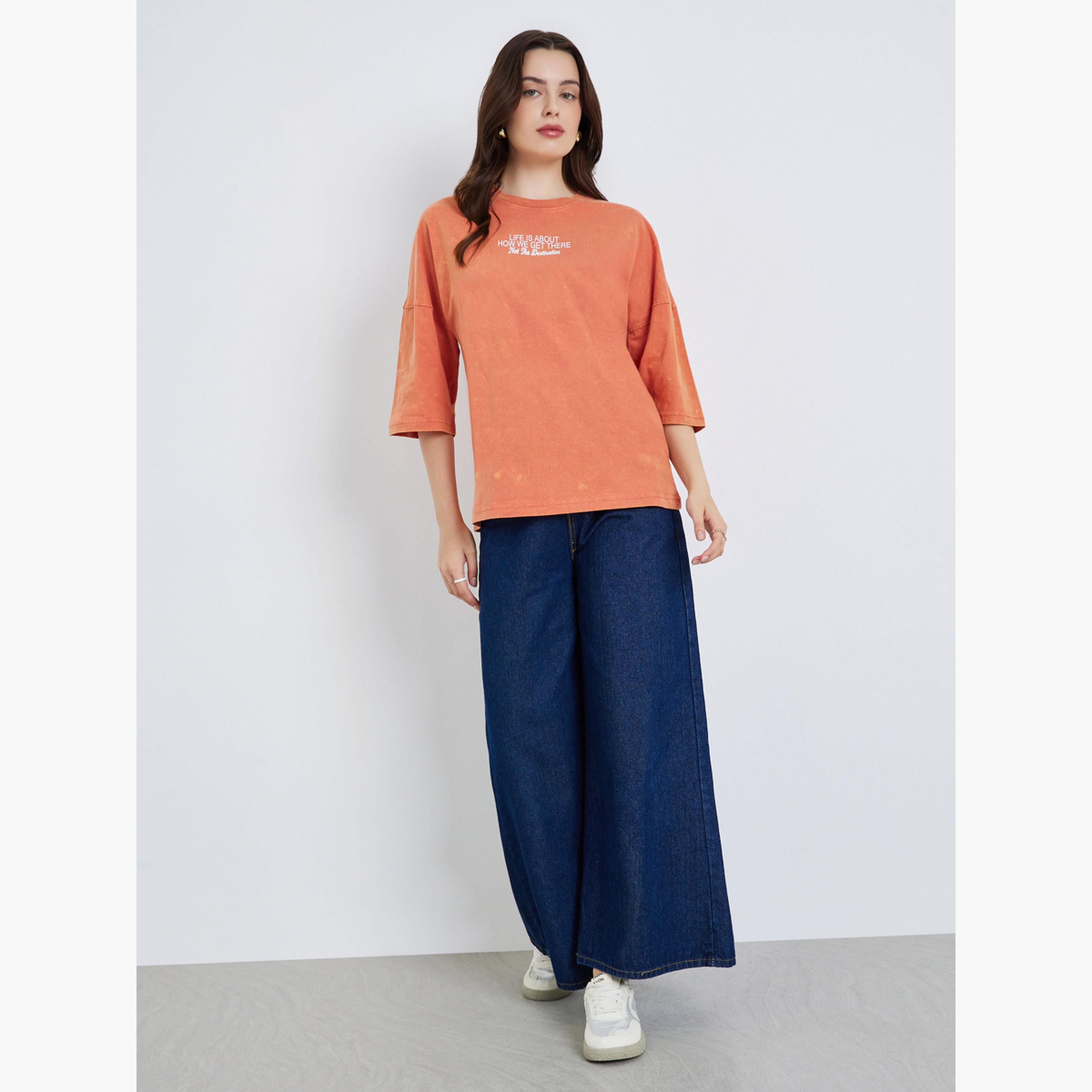 Styli Women Washed Oversized 100% Cotton T-Shirt-women-clothing-tshirts-image-2