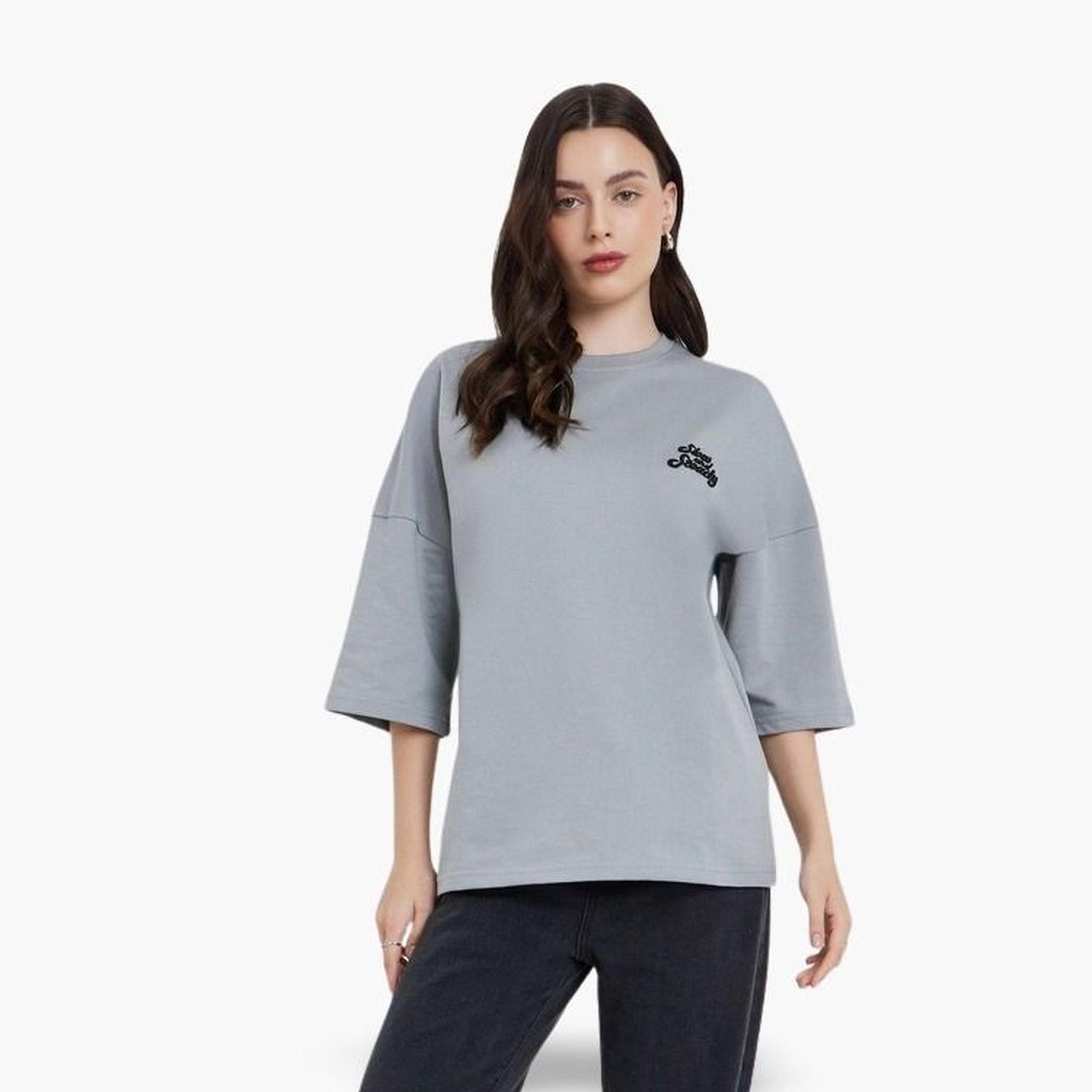 Styli Women Embroidered 100% Cotton Oversized T-Shirt-women-clothing-tshirts-image-1