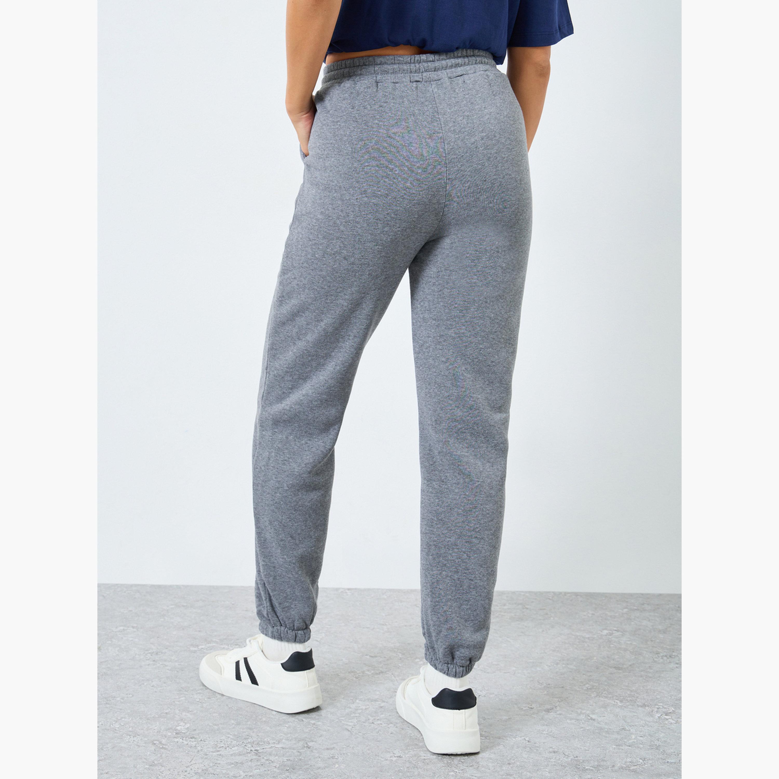 Take Two Women Grey Elastic Cuffed Joggers-women-clothing-bottoms-joggers-image-3