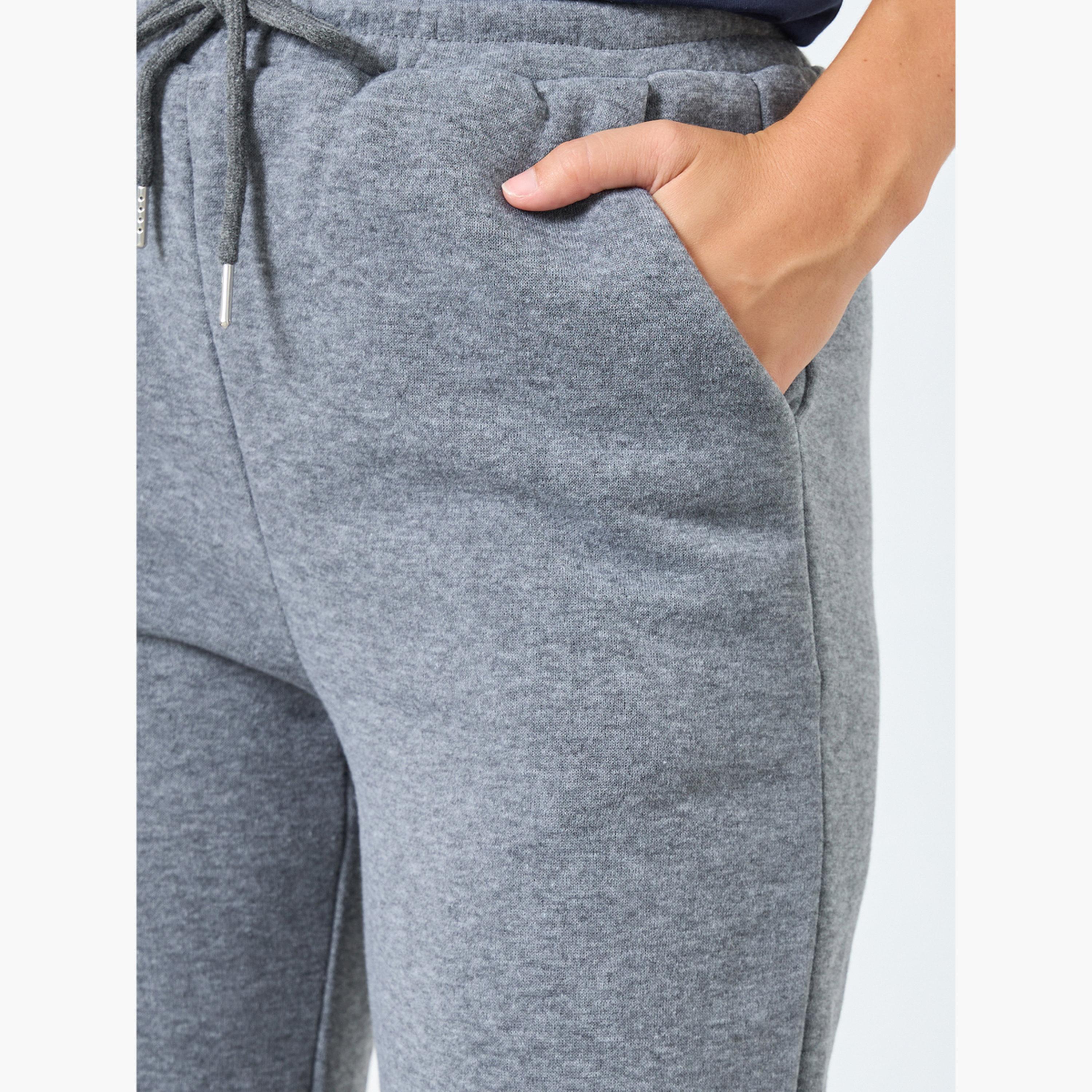 Take Two Women Grey Elastic Cuffed Joggers-women-clothing-bottoms-joggers-image-4