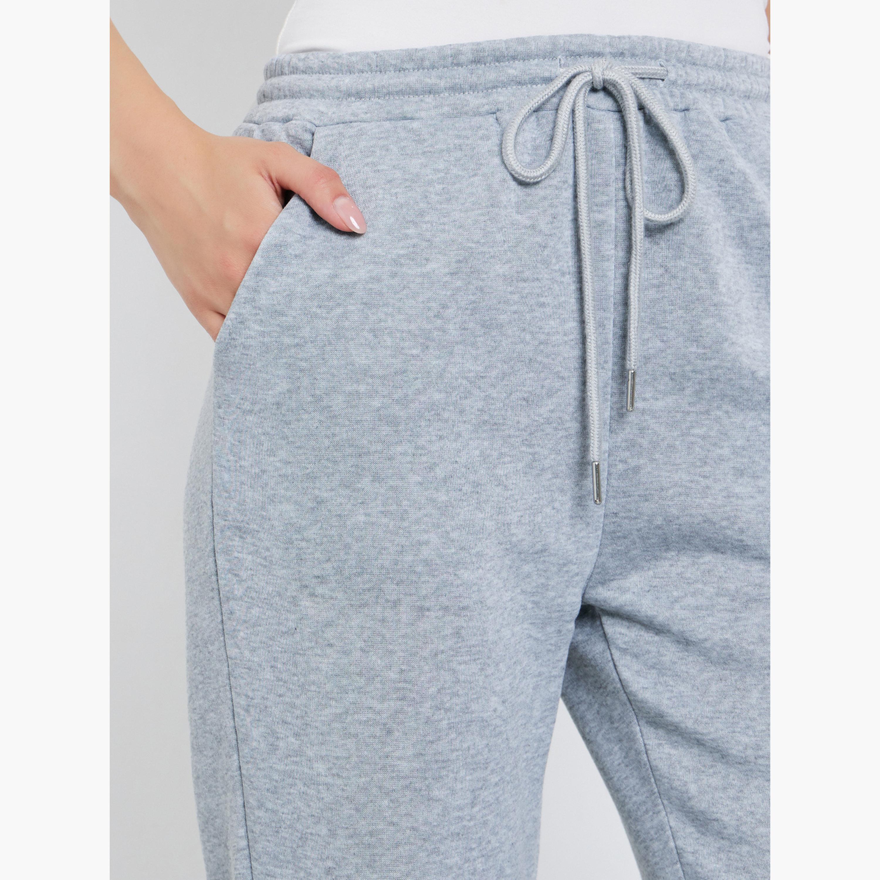 Take Two Women Grey Solid Joggers with Drawstring-women-clothing-bottoms-joggers-image-3