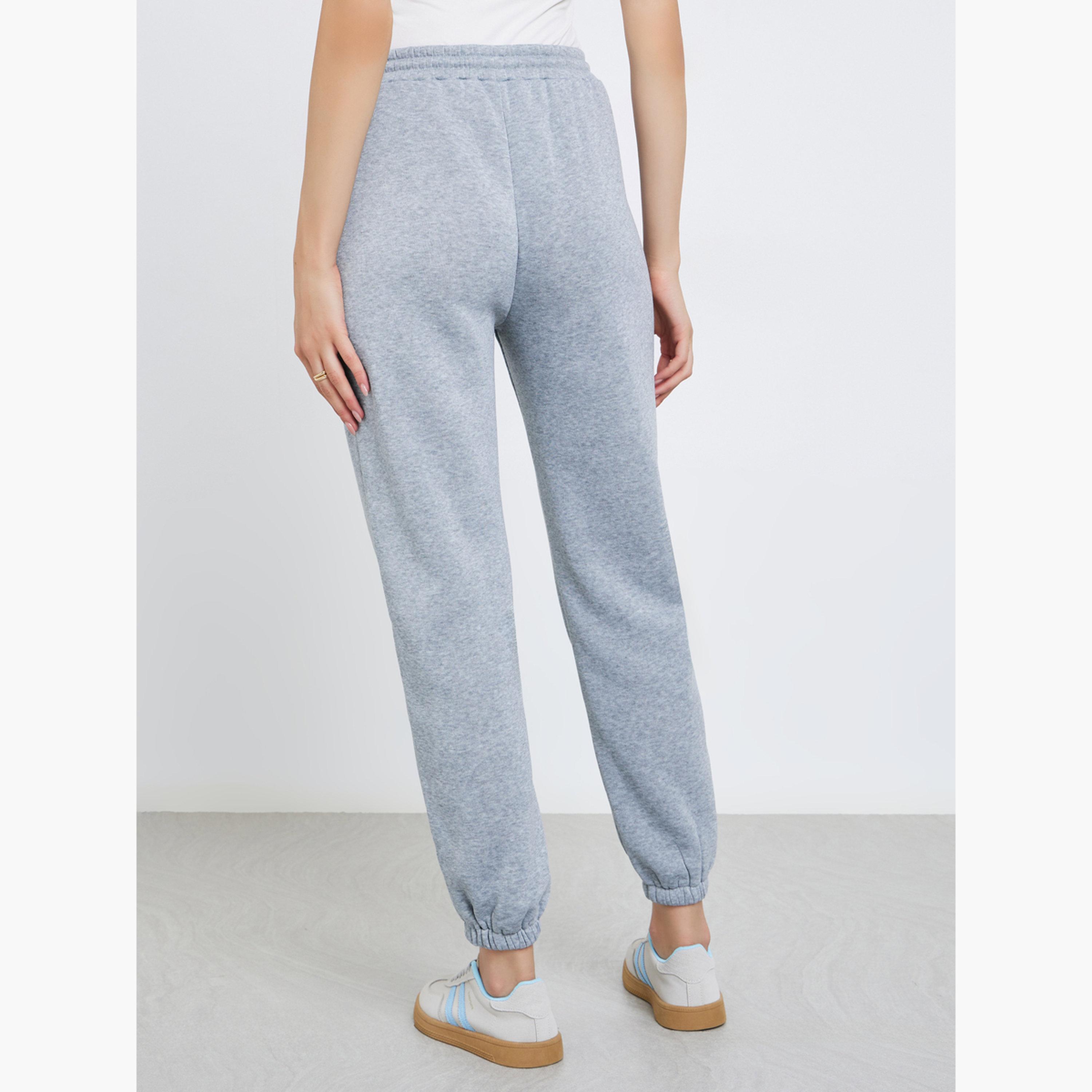 Take Two Women Grey Solid Joggers with Drawstring-women-clothing-bottoms-joggers-image-4