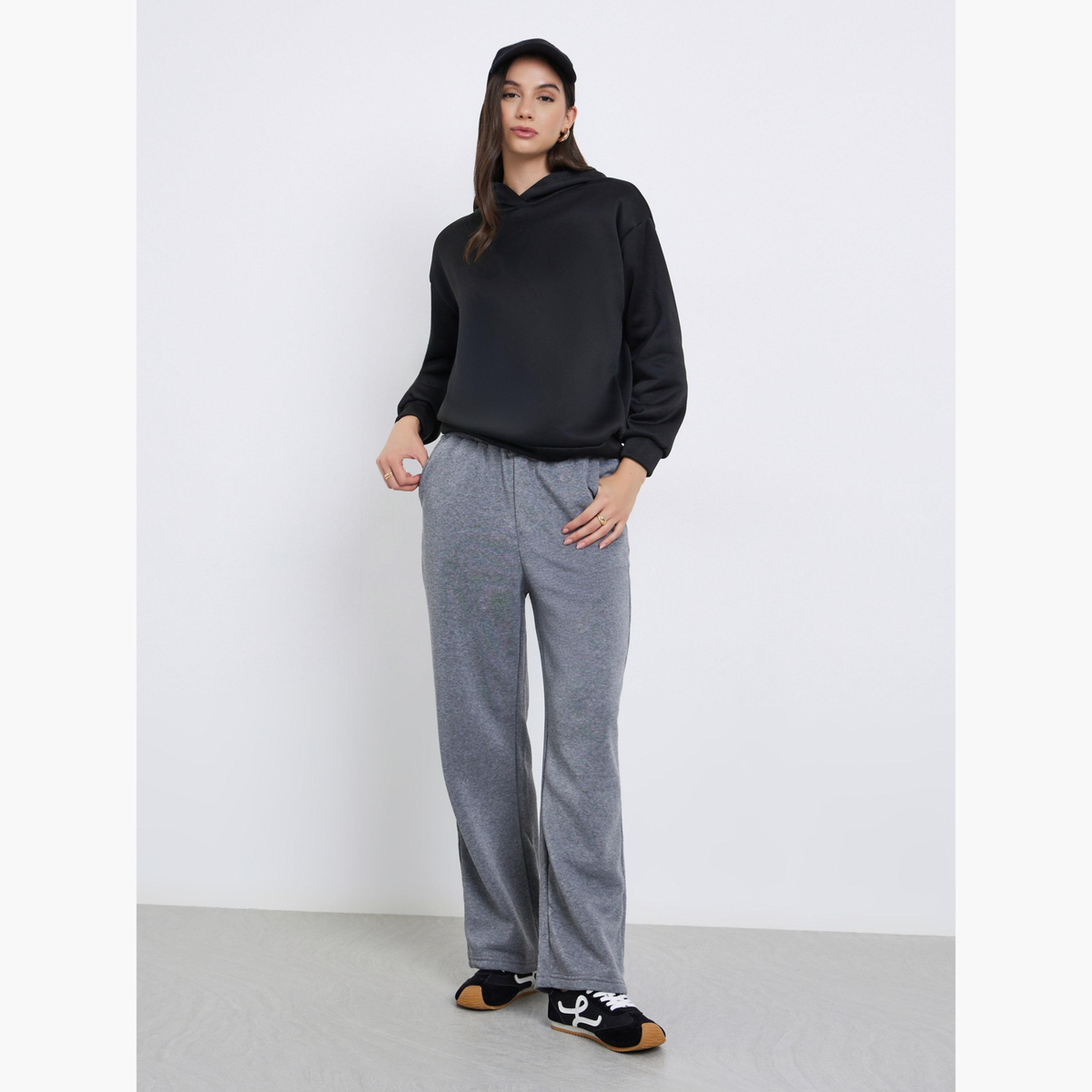 تيك تو - بنطال رياضي نسائي رمادي اللون بقصّة مستقيمة-women-clothing-bottoms-joggers-image-2