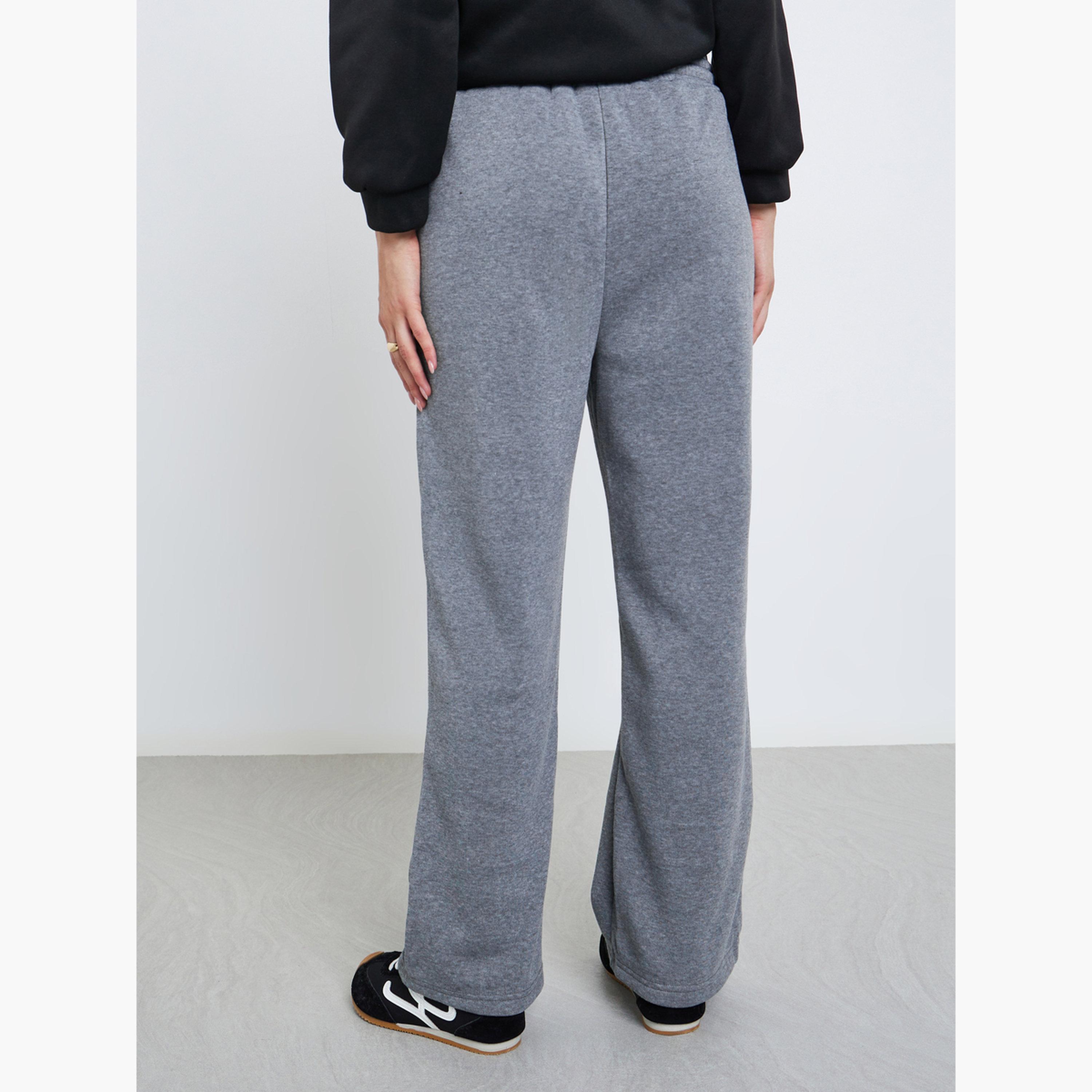 Take Two Women Grey Straight Fit Solid Joggers-women-clothing-bottoms-joggers-image-3