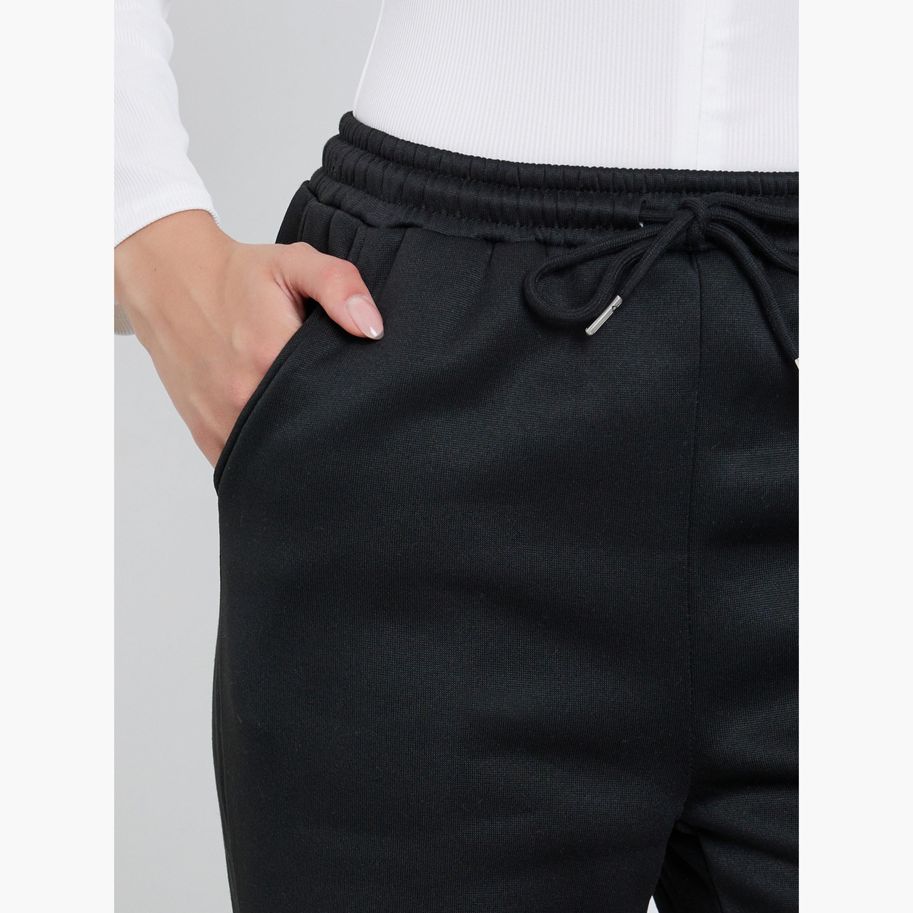 Take Two Women Black Straight Fit Solid Joggers-women-clothing-bottoms-joggers-image-3