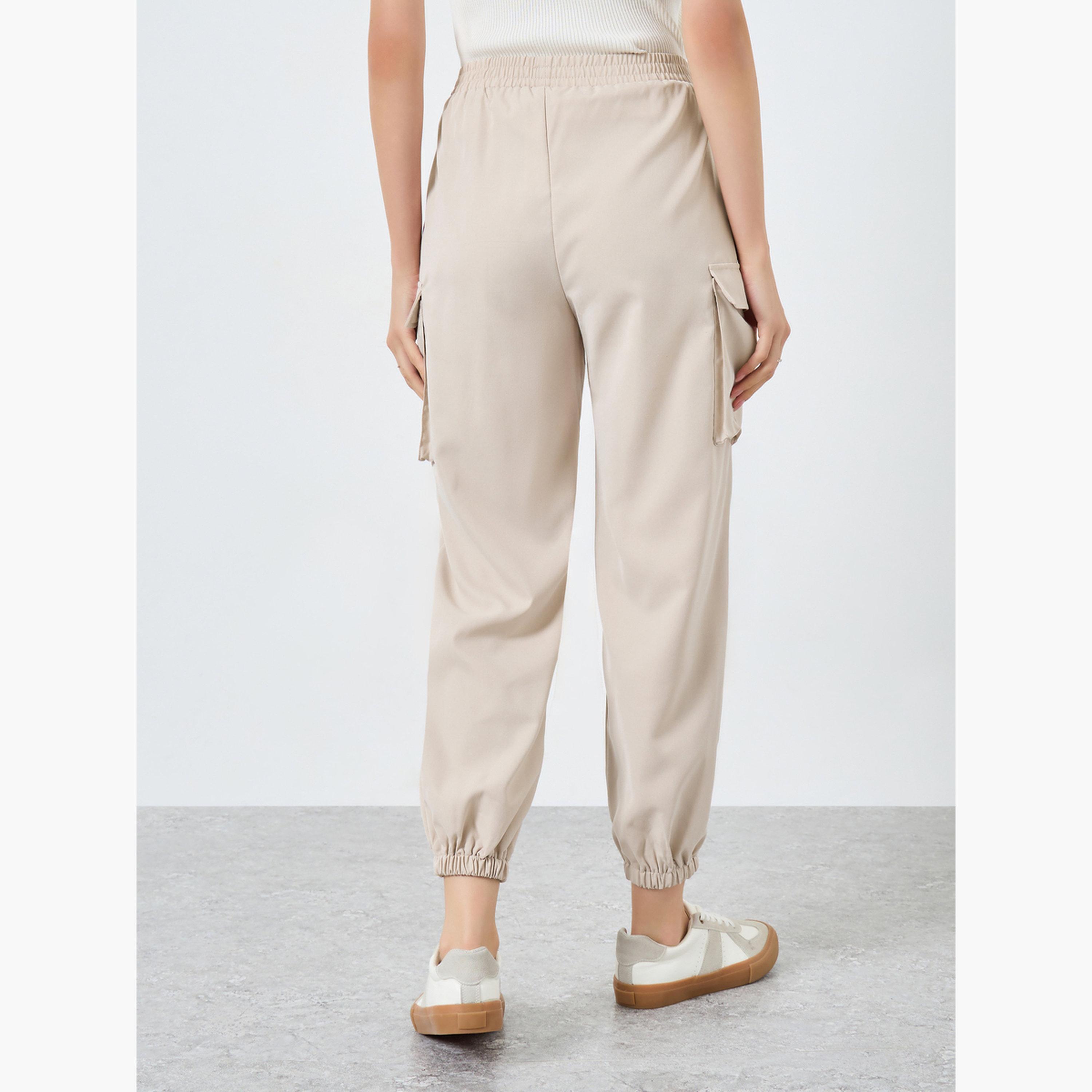 تيك تو - بنطال رياضي بجيوب سادة-women-clothing-bottoms-joggers-image-4