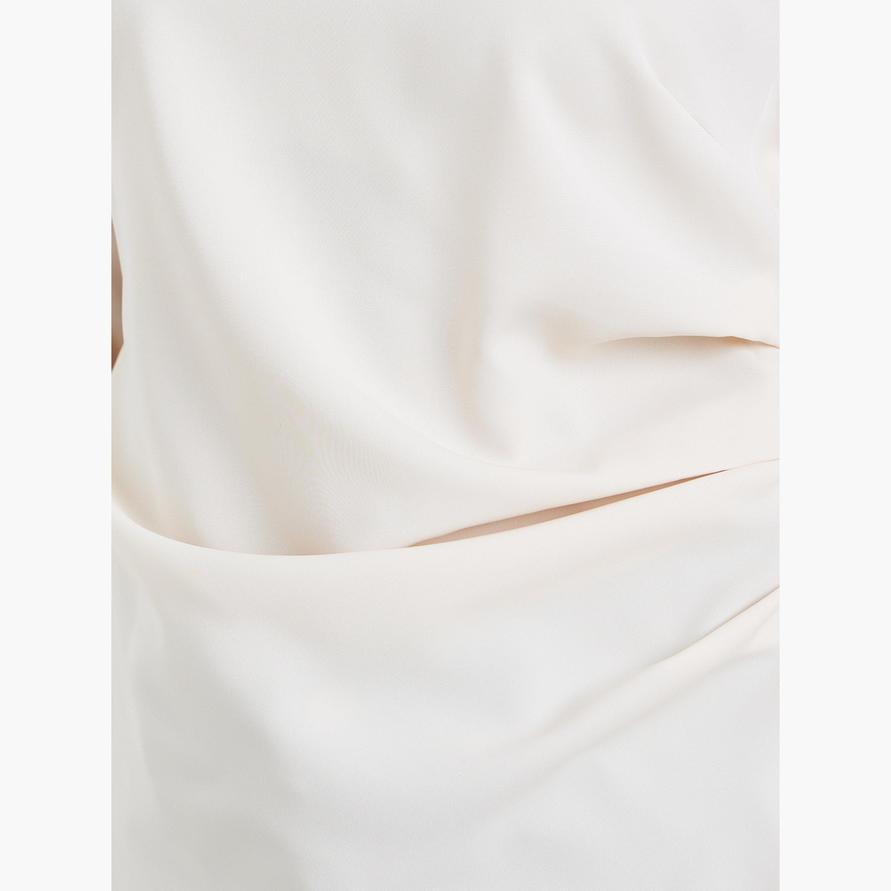 Styli Asymmetric One Sleeve Blouse with Draped Detail-women-clothing-shirtsandblouses-blouses-image-5