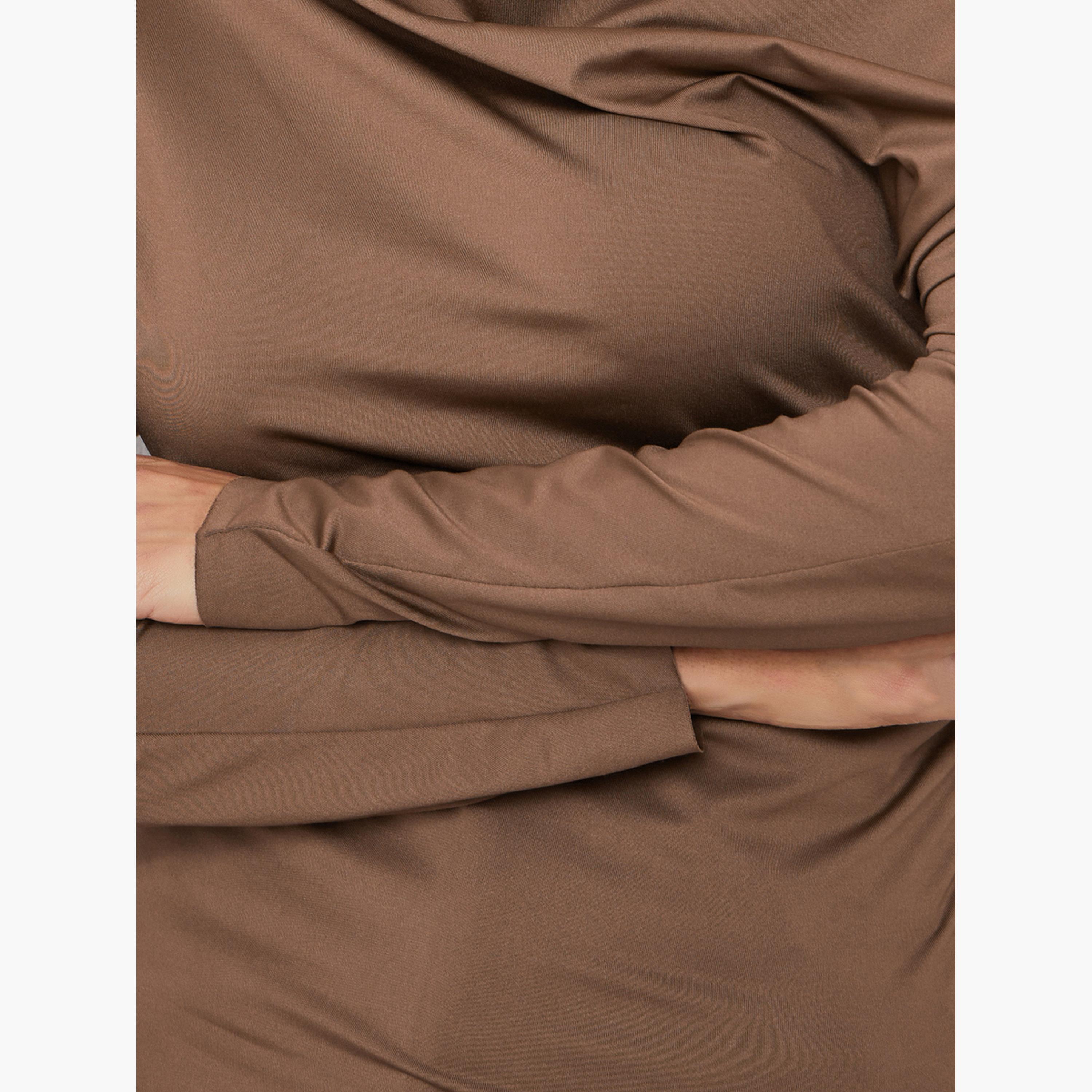 Styli Brown One-Shoulder Blouse-women-clothing-tshirts-image-4