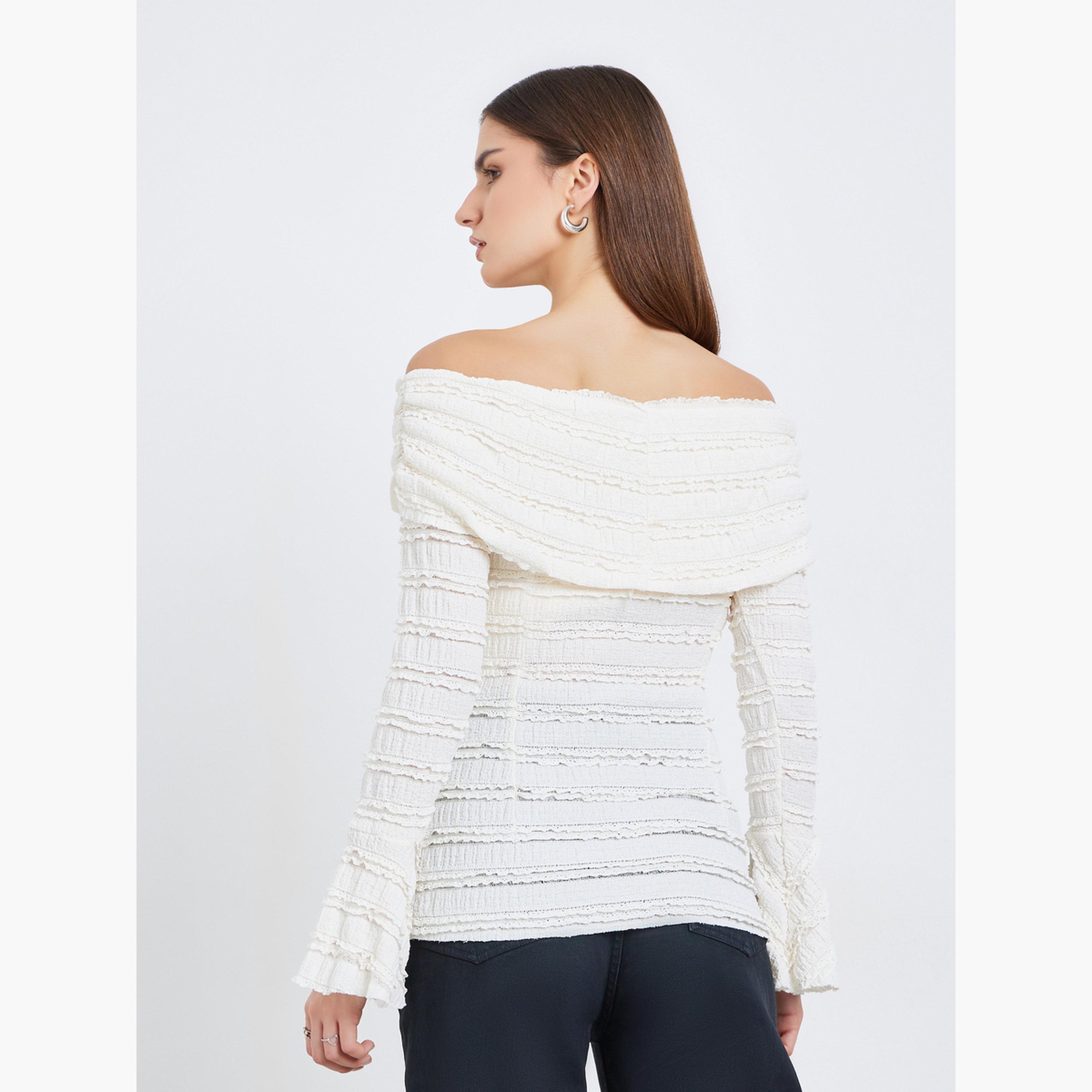 Styli Off-Shoulder Textured Blouse-women-clothing-shirtsandblouses-blouses-image-4