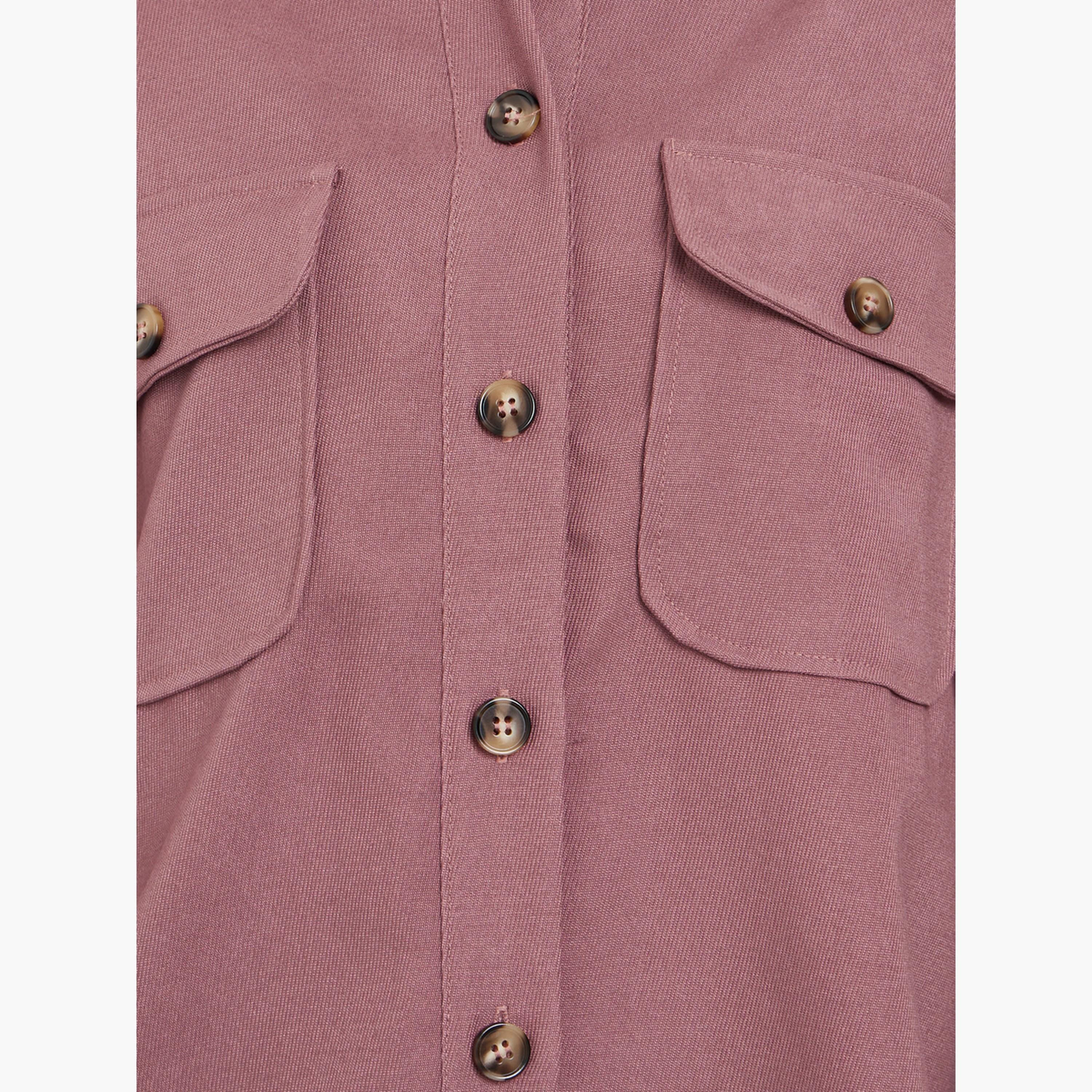 Styli Pink Front Button Collared Shirt-women-clothing-shirtsandblouses-shirts-image-4