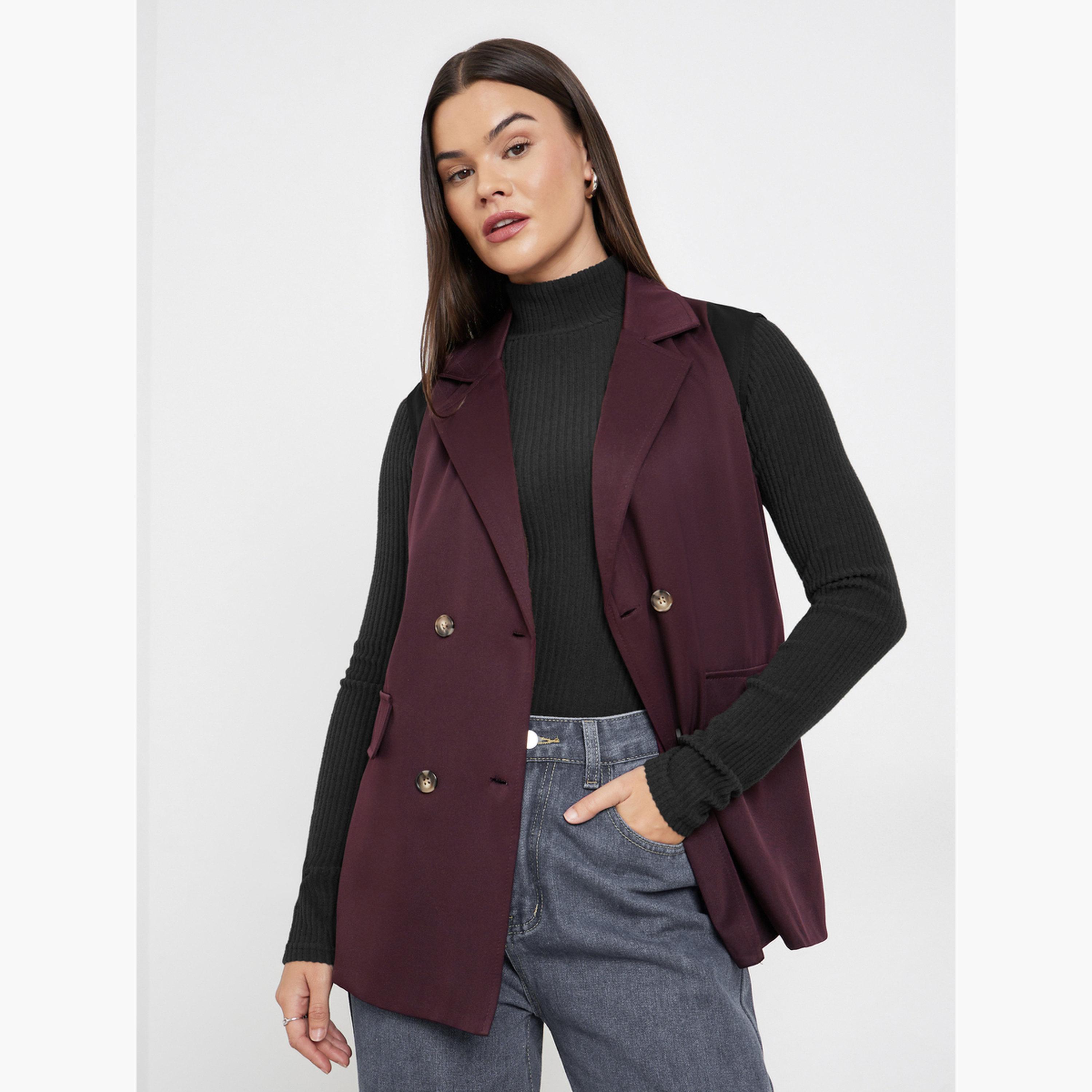 ستايلي - سترة بنية بدون أكمام-women-winterwear-coatsandjackets-waistcoats-image-1