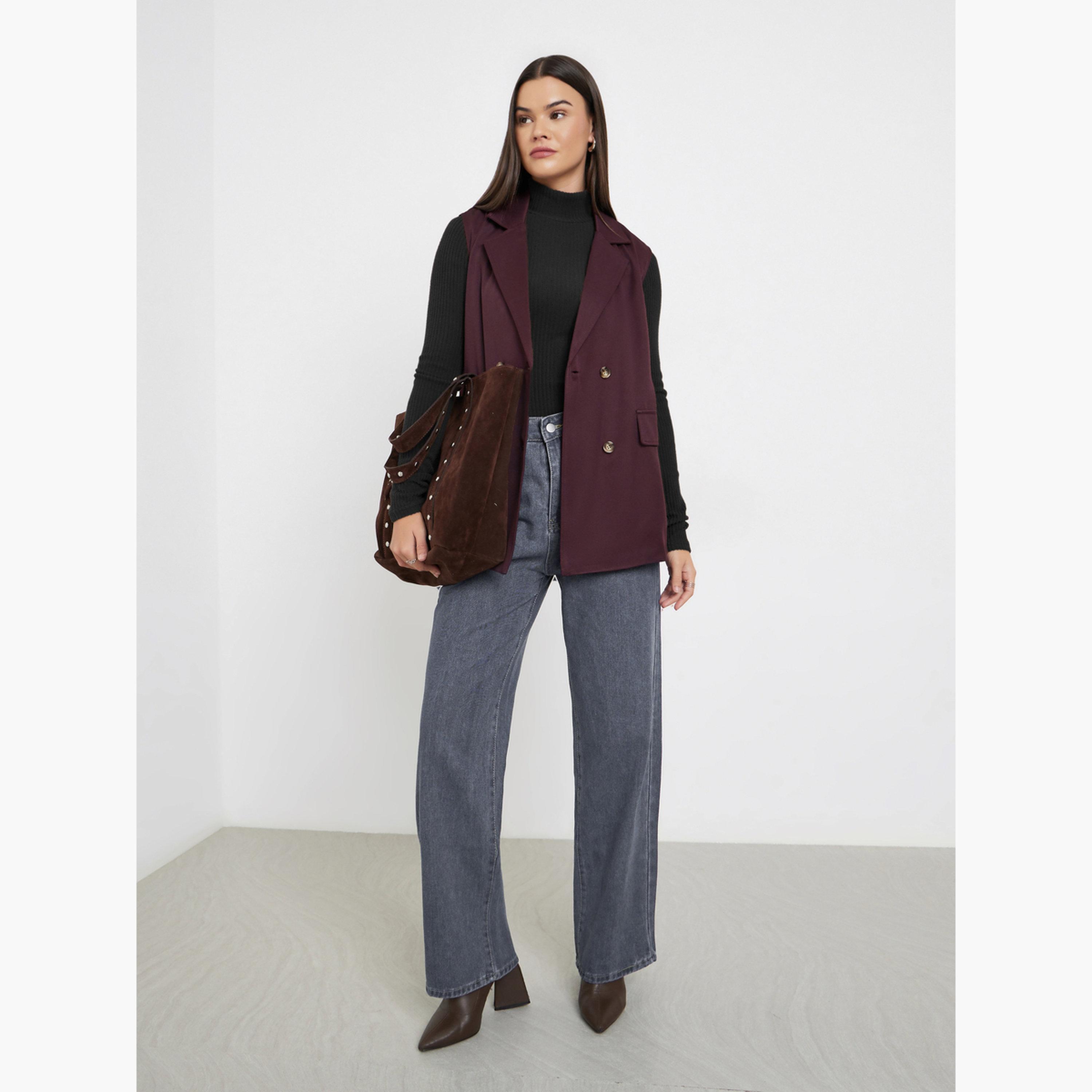 ستايلي - سترة بنية بدون أكمام-women-winterwear-coatsandjackets-waistcoats-image-2
