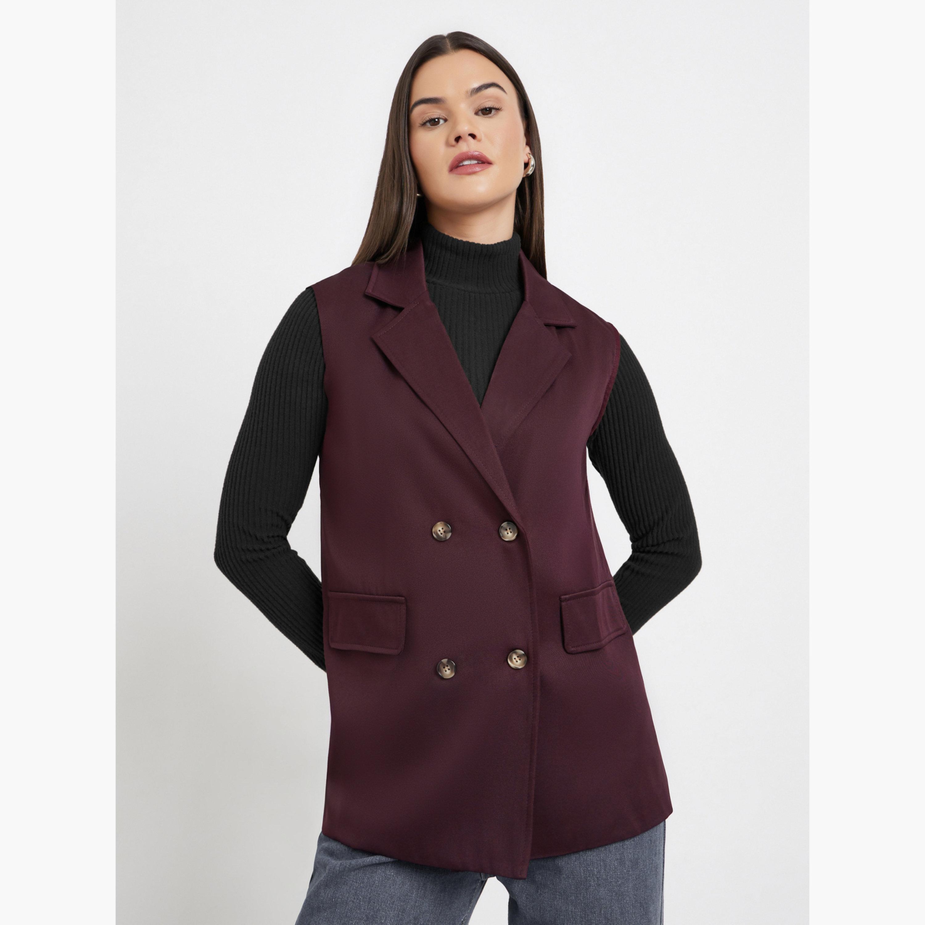 ستايلي - سترة بنية بدون أكمام-women-winterwear-coatsandjackets-waistcoats-image-3