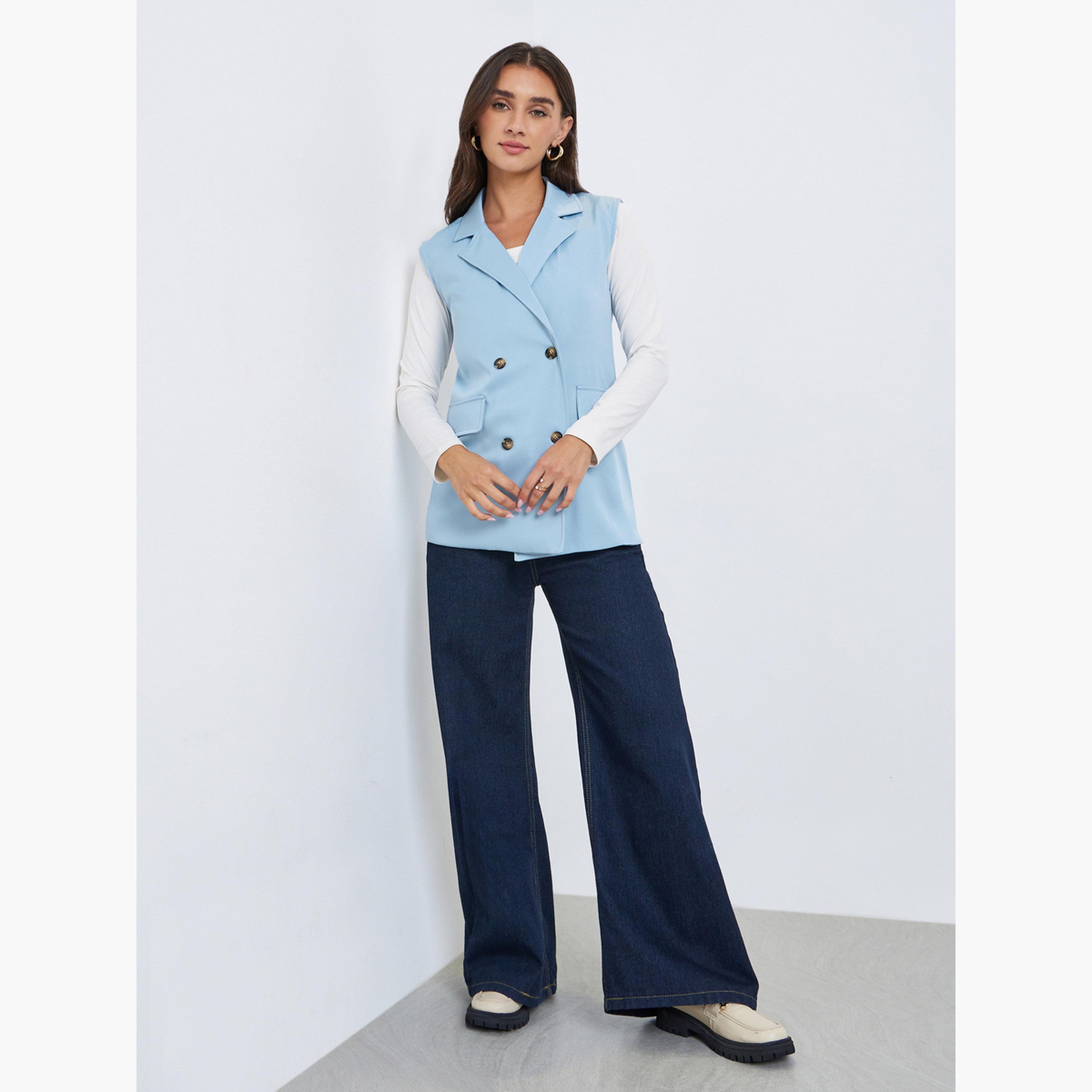 ستايلي - سترة طويلة صفين من الأزرار-women-winterwear-coatsandjackets-waistcoats-image-2