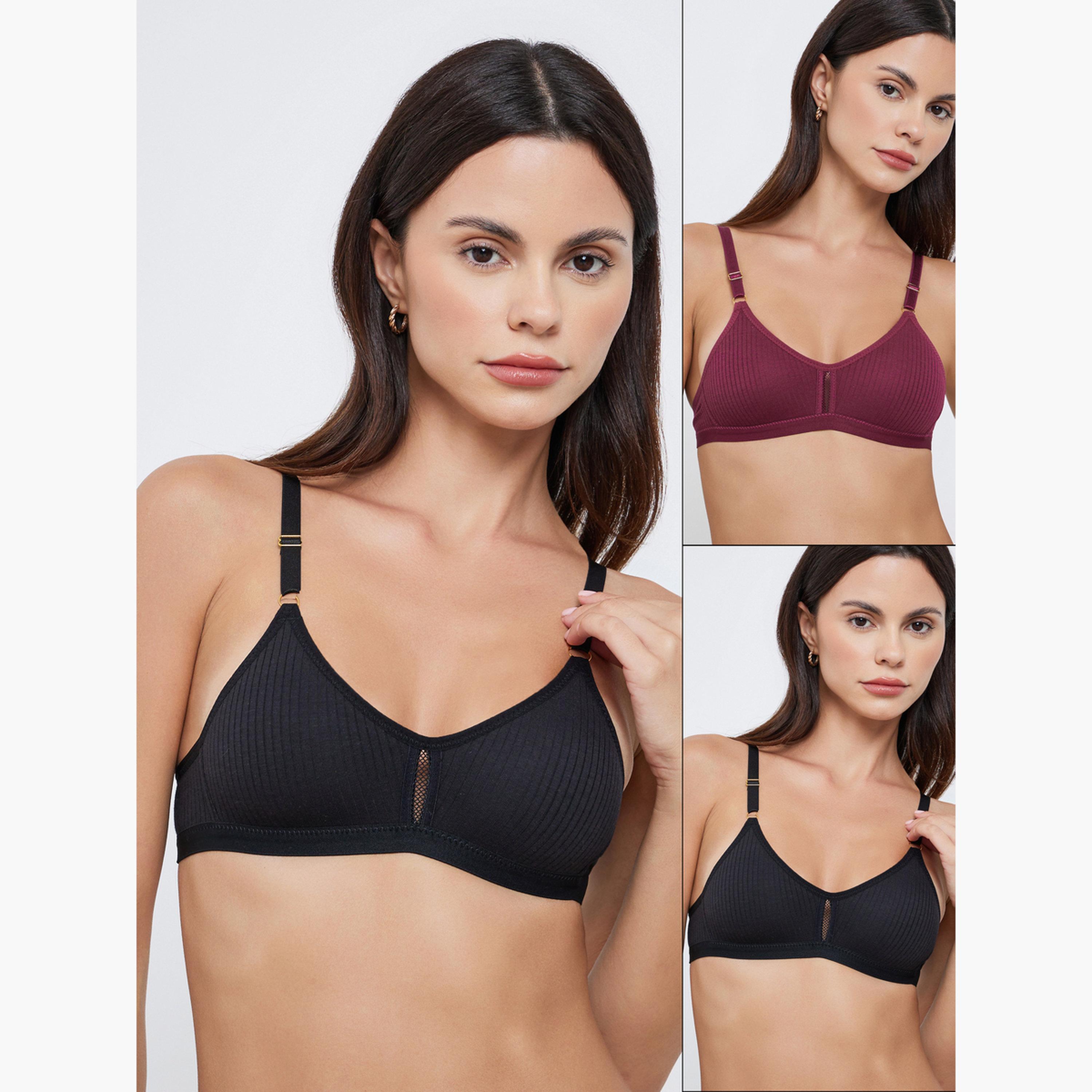 ستايلي - عبوة من قطعتين - حمالة صدر تي شيرت مبطنة بدون أسلاك-women-clothing-lingerie-bras-image-1