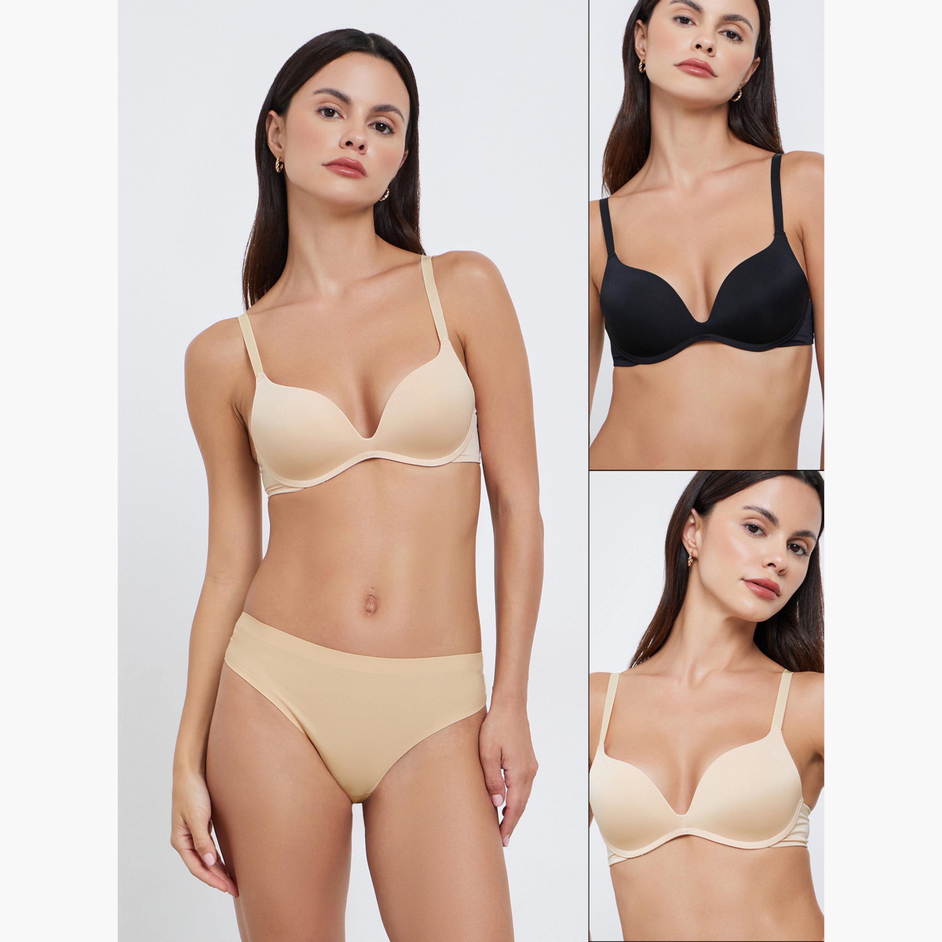 ستايلي - عبوة من قطعتين - حمالة صدر مبطنة بدون سلك-women-clothing-lingerie-bras-image-1