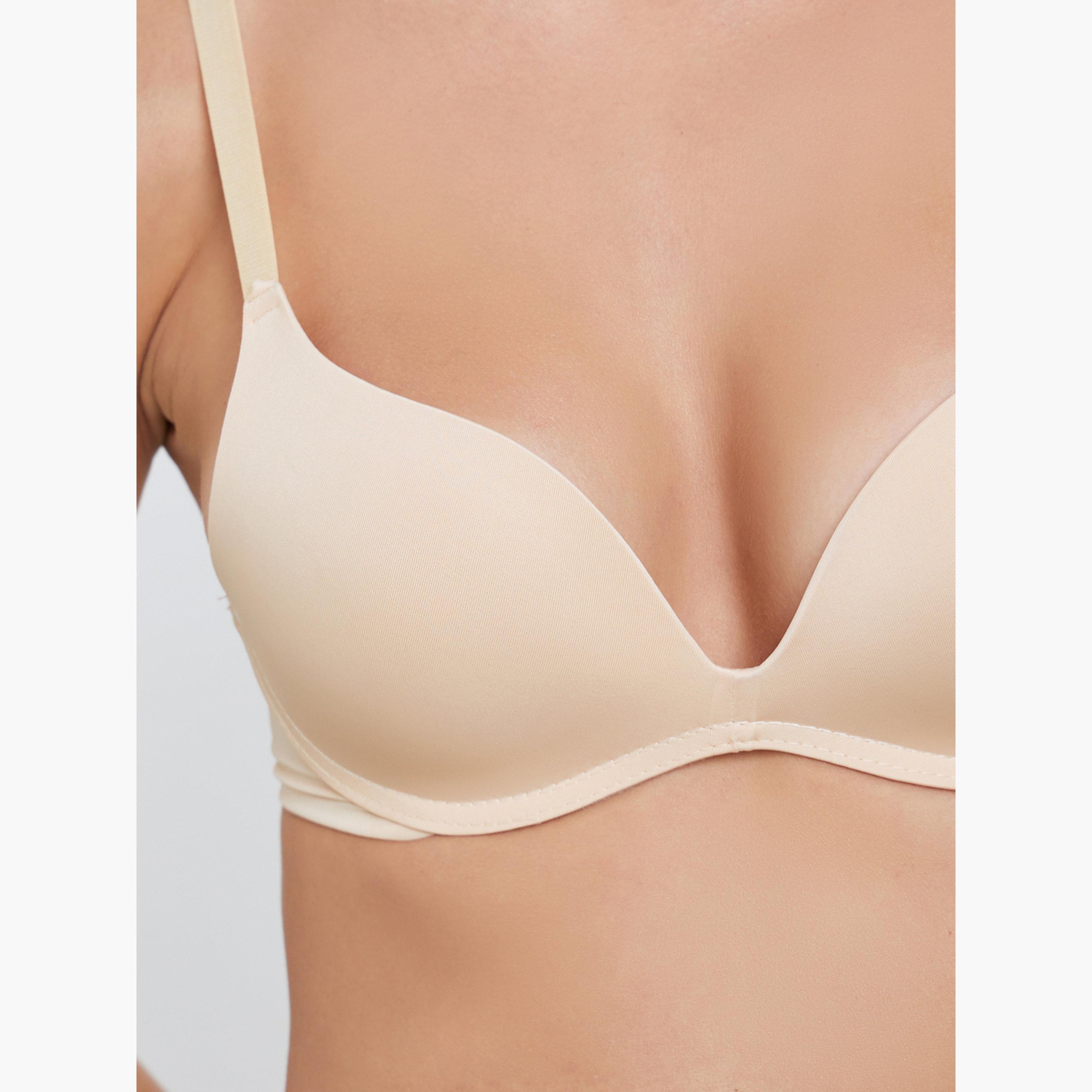Styli Pack of 2 - Padded Non-Wired Plunge Bra-women-clothing-lingerie-bras-image-6