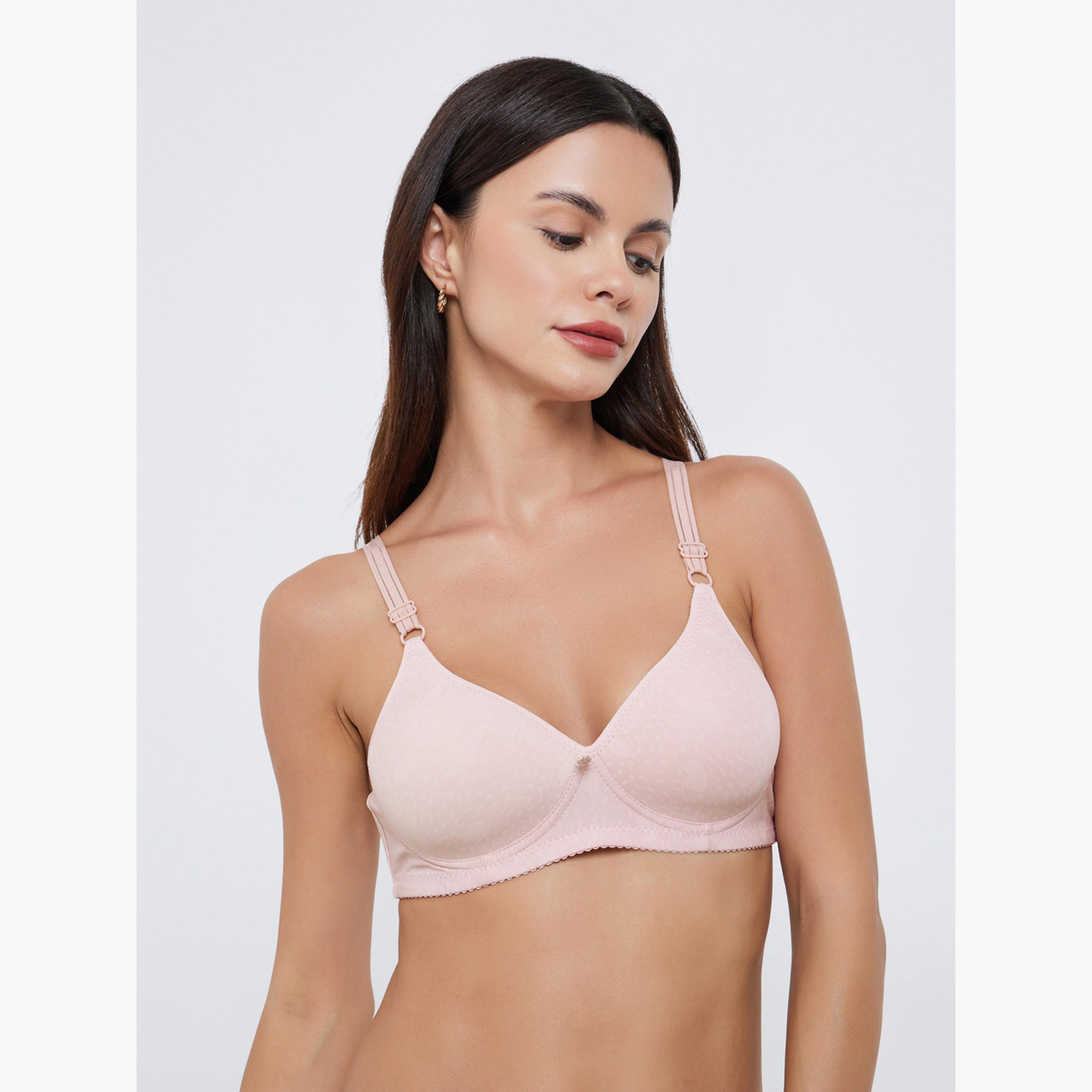 ستايلي - عبوة من قطعتين - حمالة صدر مبطنة بدون أسلاك مع تفاصيل حواف-women-clothing-lingerie-bras-image-4