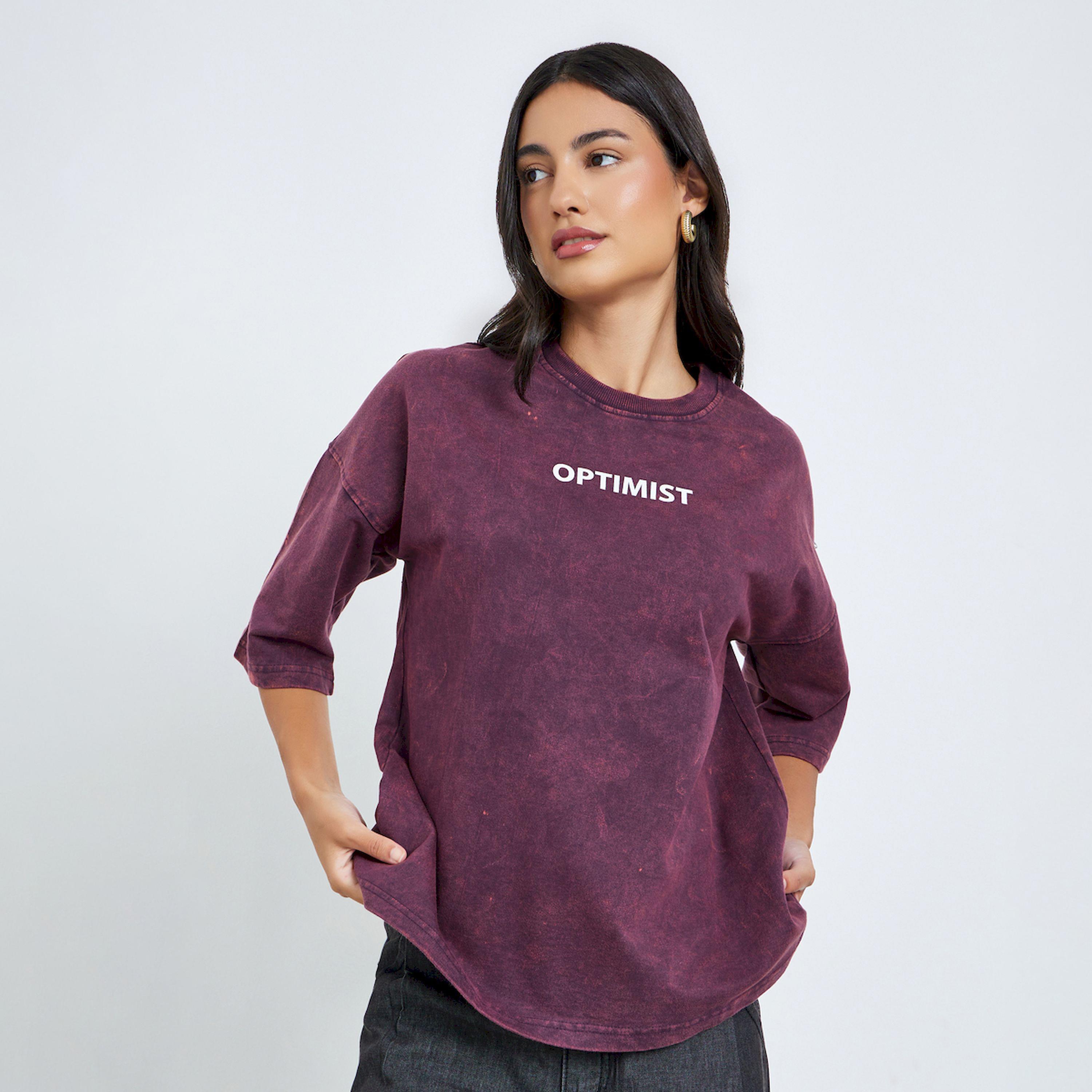 Styli Purple Slogan Print Oversized T-Shirt-women-clothing-tshirts-image-1