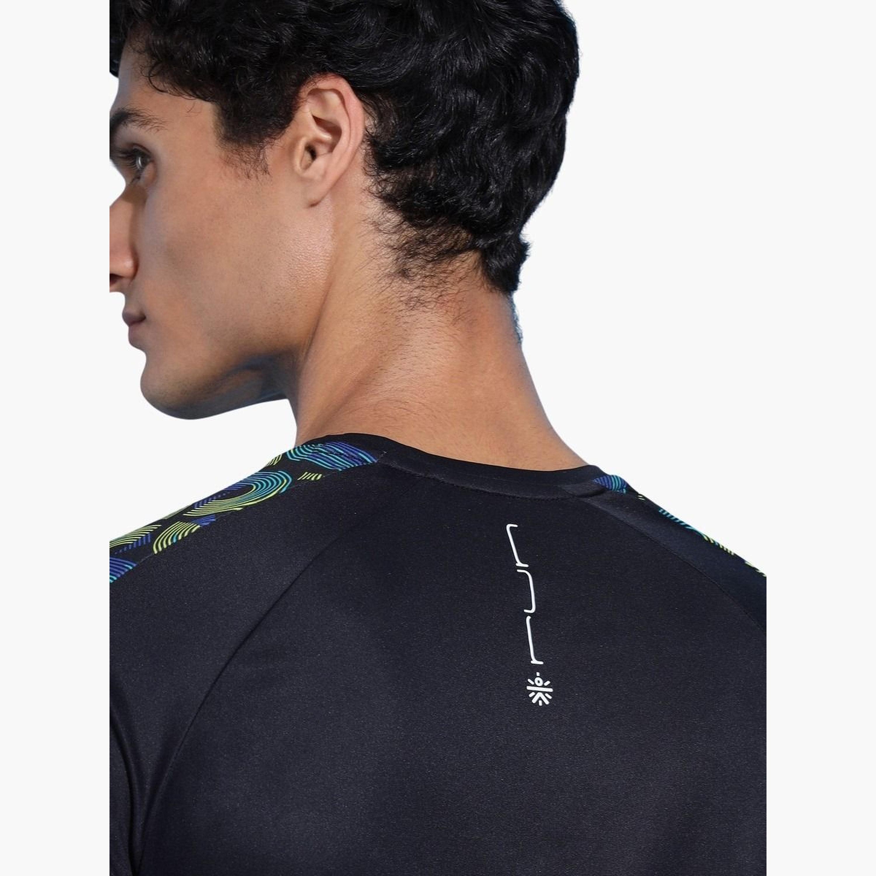 Cult X Styli Men Black Graphic Printed T-Shirt with Shoulder Panel-men-clothing-tshirtsandpolos-tshirts-image-5