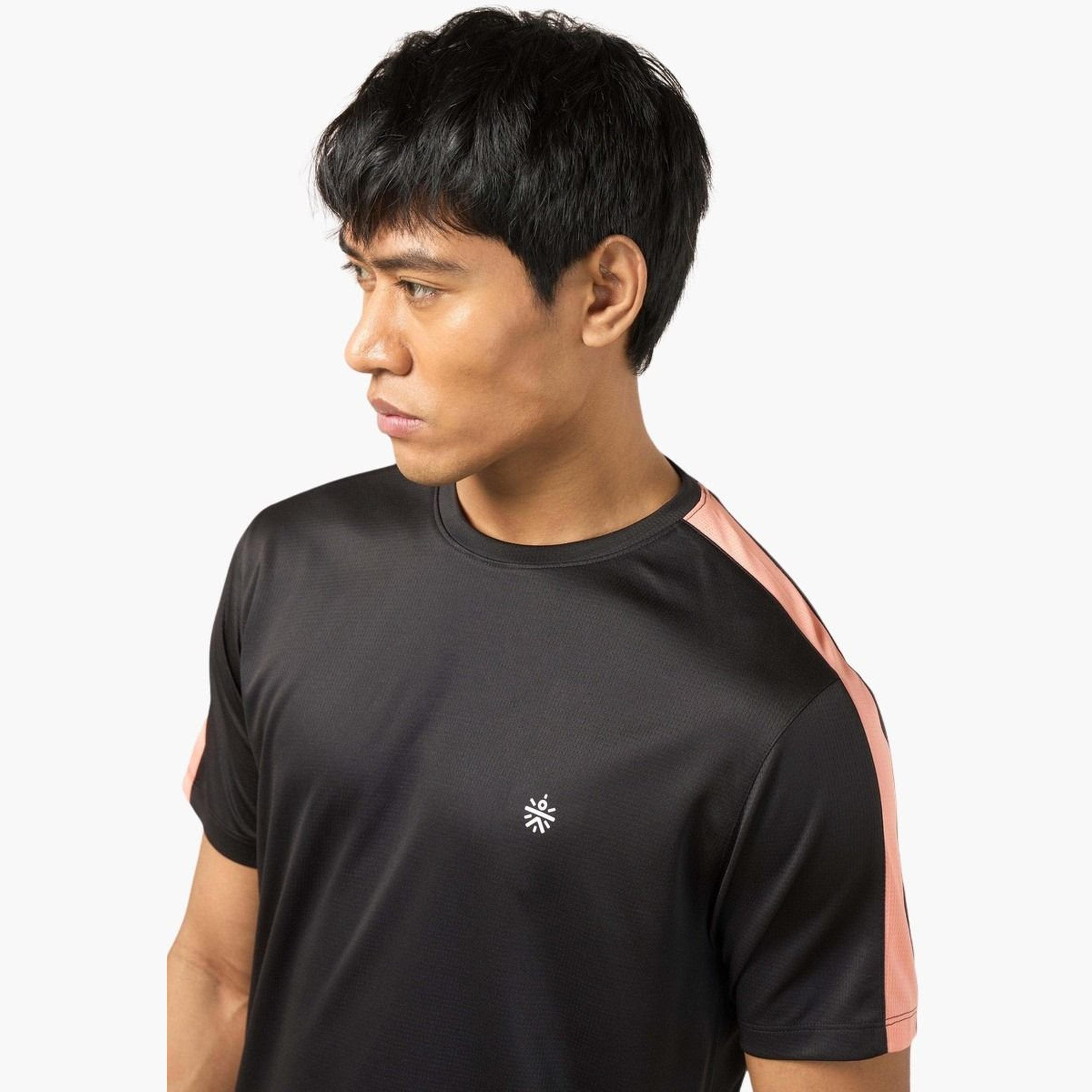 Cult X Styli Men Black Contrast Shoulder Panel Regular Fit T-Shirt-men-clothing-tshirtsandpolos-tshirts-image-6