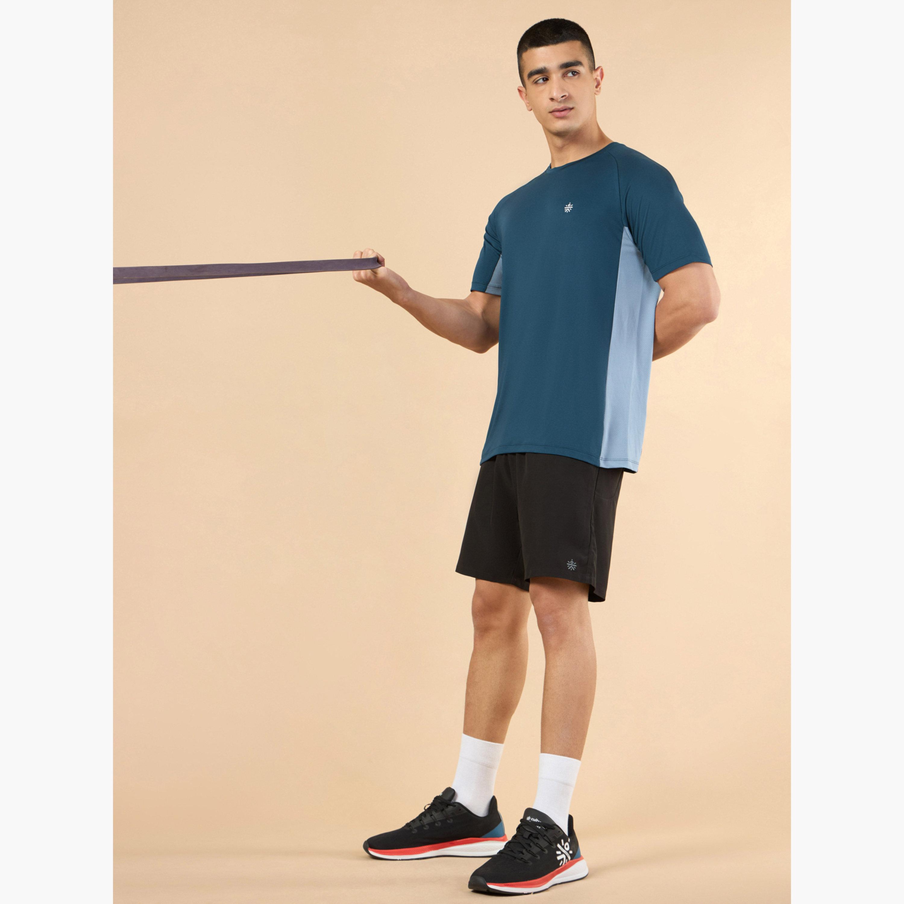 Cult X Styli Men Navy Blue Color Block Raglan Sleeve T-Shirt-men-clothing-sportswearandactivewear-tshirtsandpolos-image-3