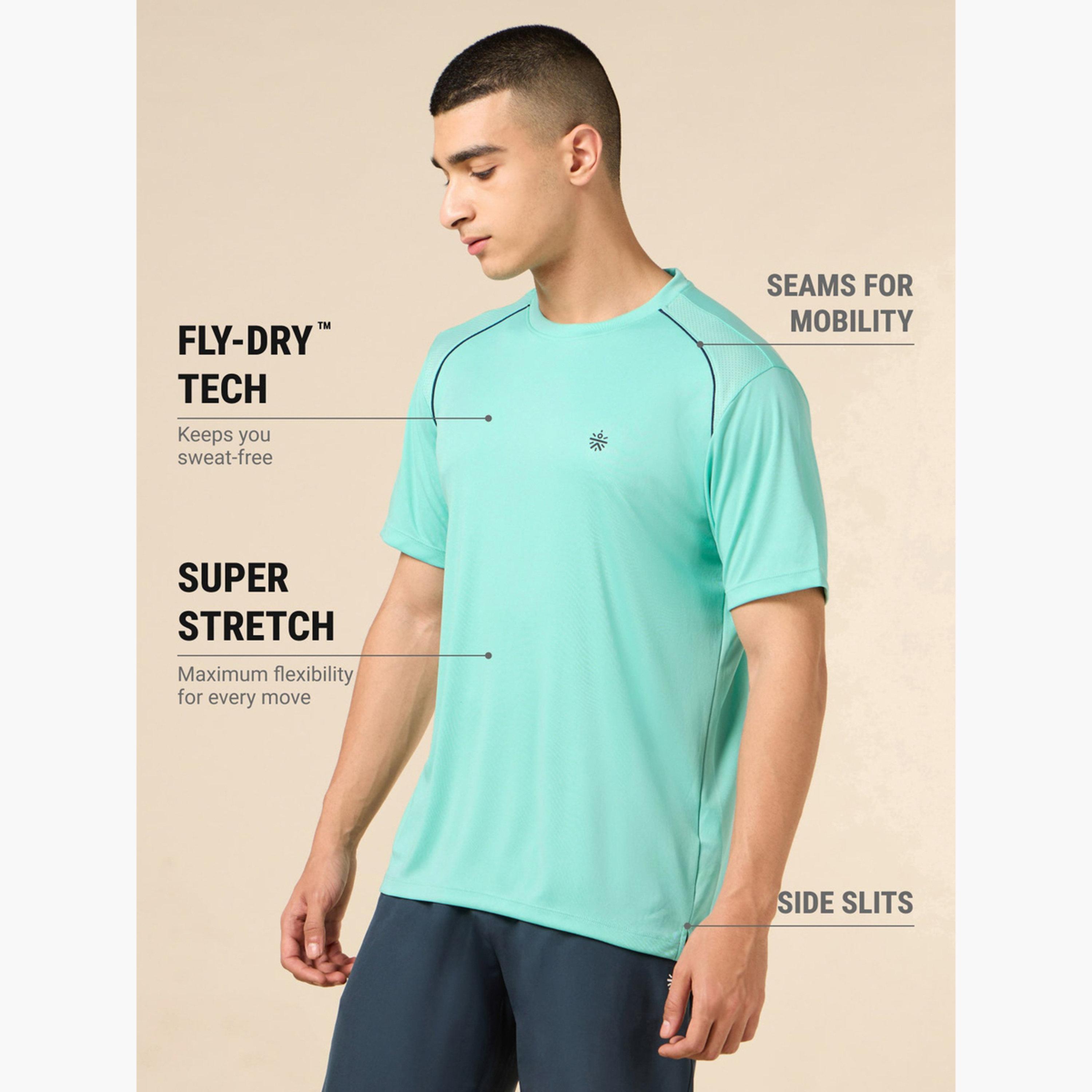 Cult X Styli Men Blue Solid Raglan Sleeve T-Shirt-men-clothing-tshirtsandpolos-tshirts-image-4