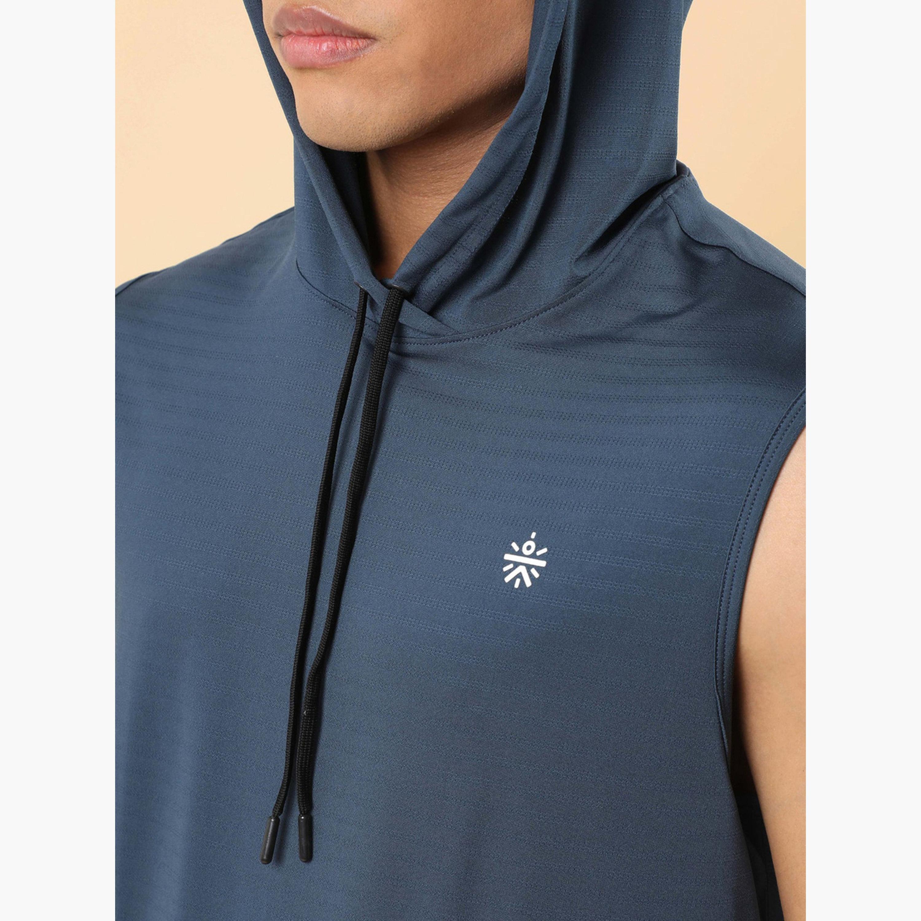كولت × ستايلي - تي شيرت بغطاء رأس بدون أكمام وتفاصيل شعار لون أزرق داكن للرجال-men-clothing-tshirtsandpolos-vests-image-5