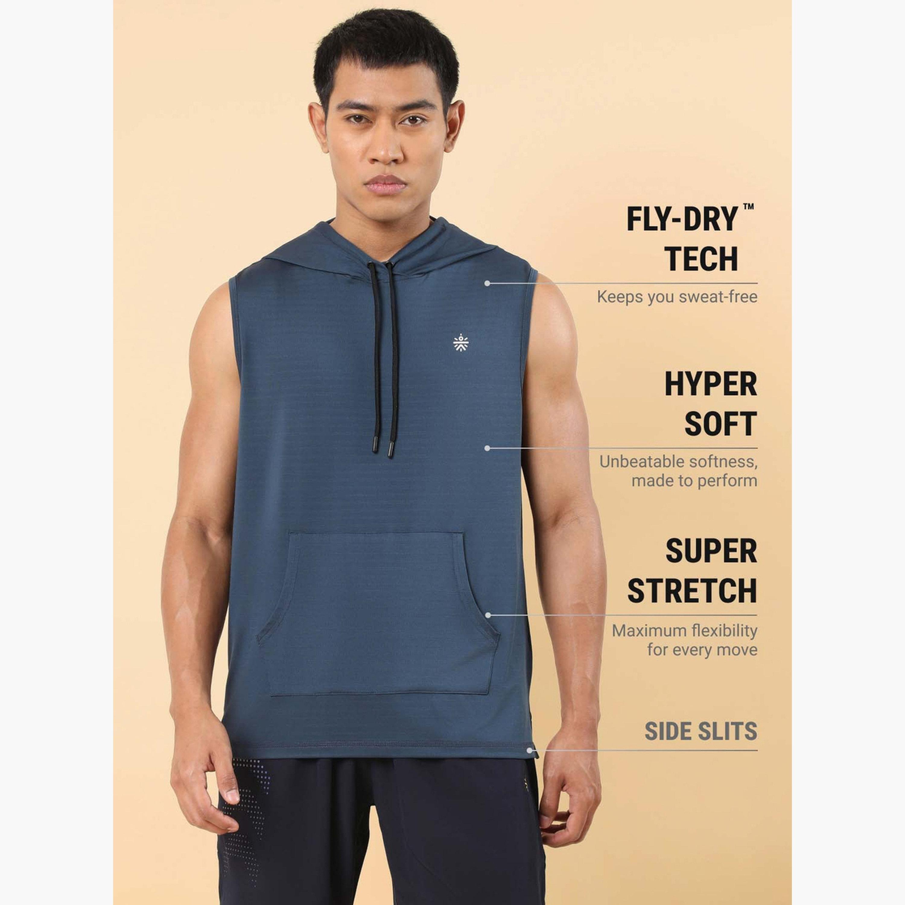 كولت × ستايلي - تي شيرت بغطاء رأس بدون أكمام وتفاصيل شعار لون أزرق داكن للرجال-men-clothing-tshirtsandpolos-vests-image-6