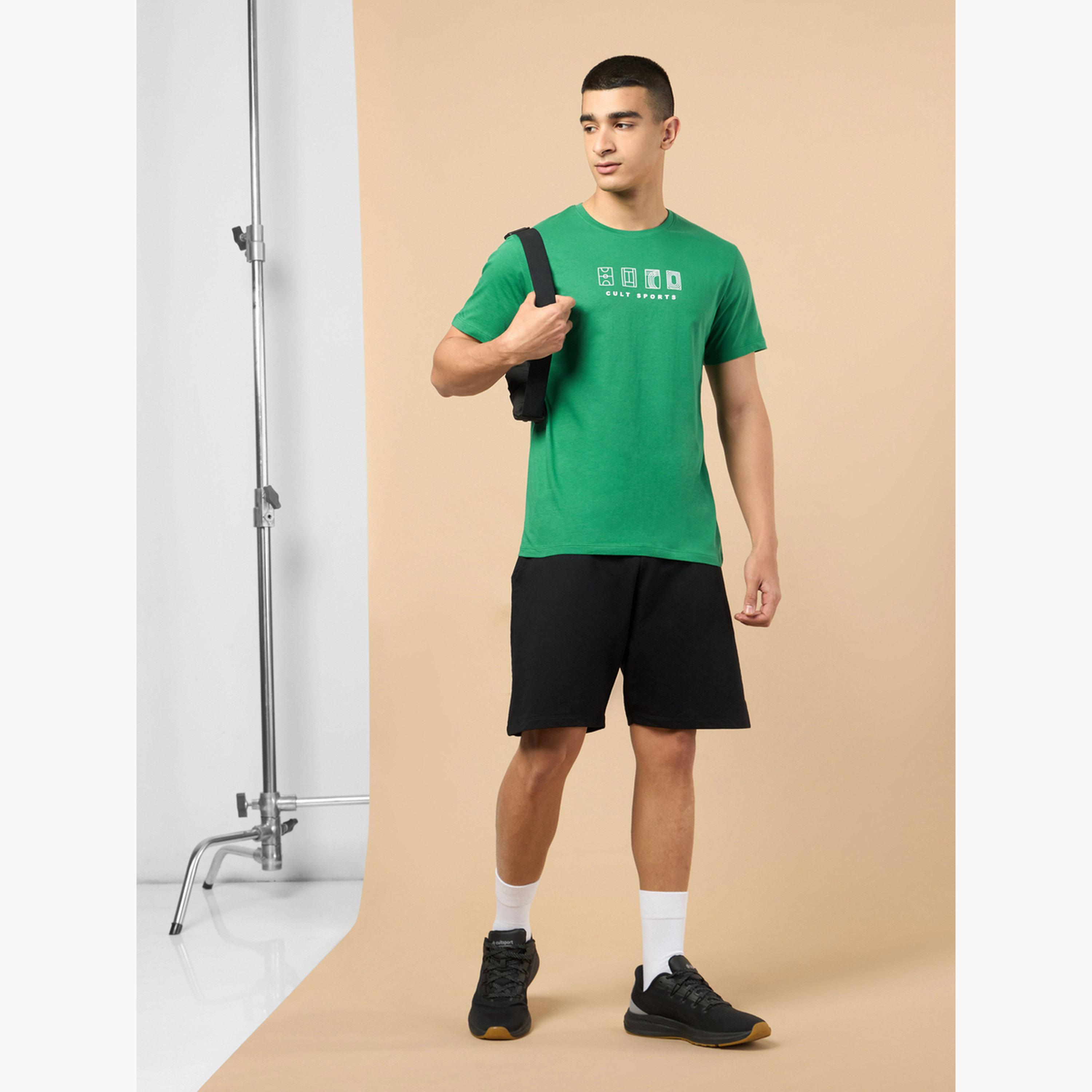 Cult X Styli Men Green Graphic Print Short Sleeve T-Shirt-men-clothing-sportswearandactivewear-tshirtsandpolos-image-3