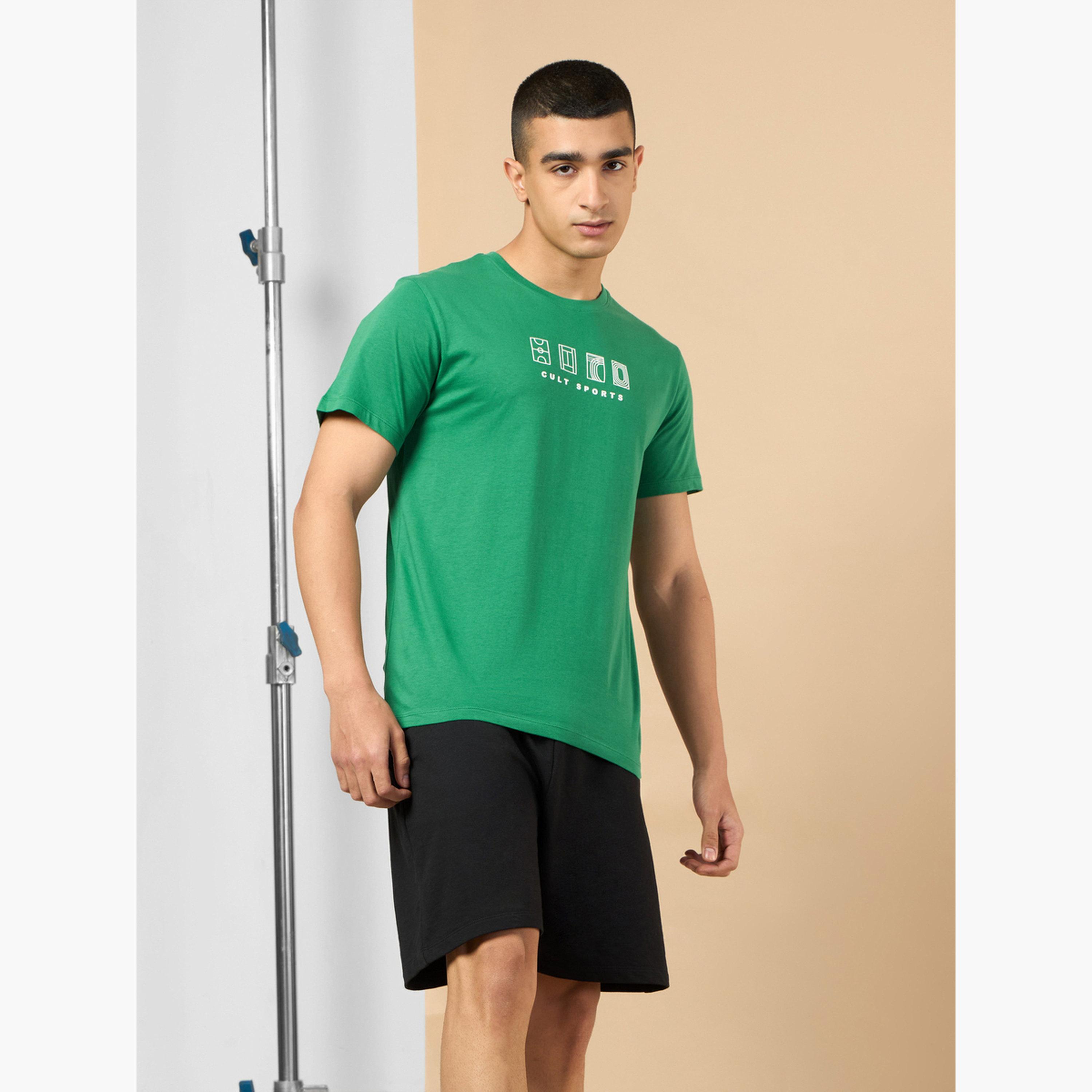 Cult X Styli Men Green Graphic Print Short Sleeve T-Shirt-men-clothing-sportswearandactivewear-tshirtsandpolos-image-5