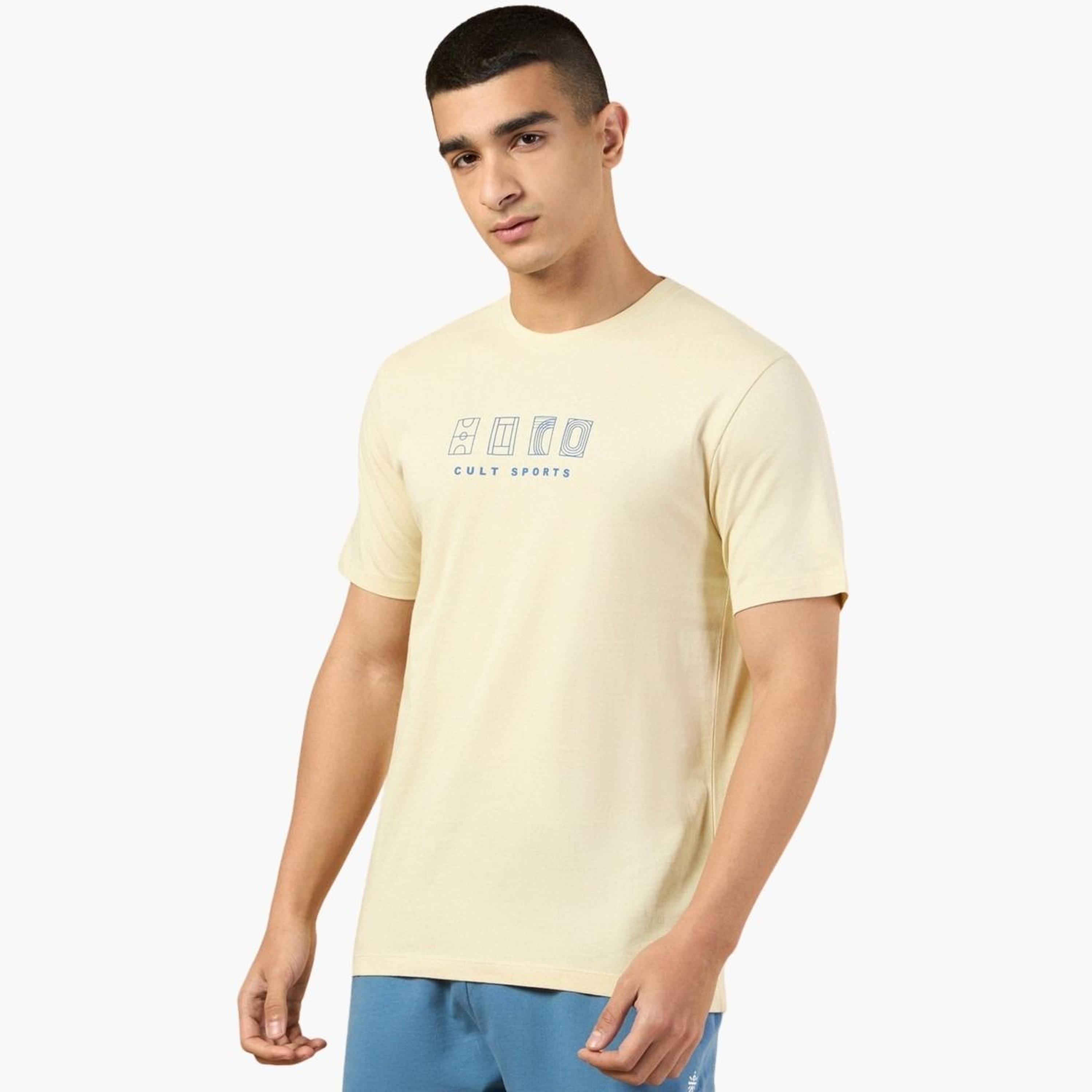 Cult X Styli Men Beige Graphic Print Short Sleeve T-Shirt-men-clothing-sportswearandactivewear-tshirtsandpolos-image-1