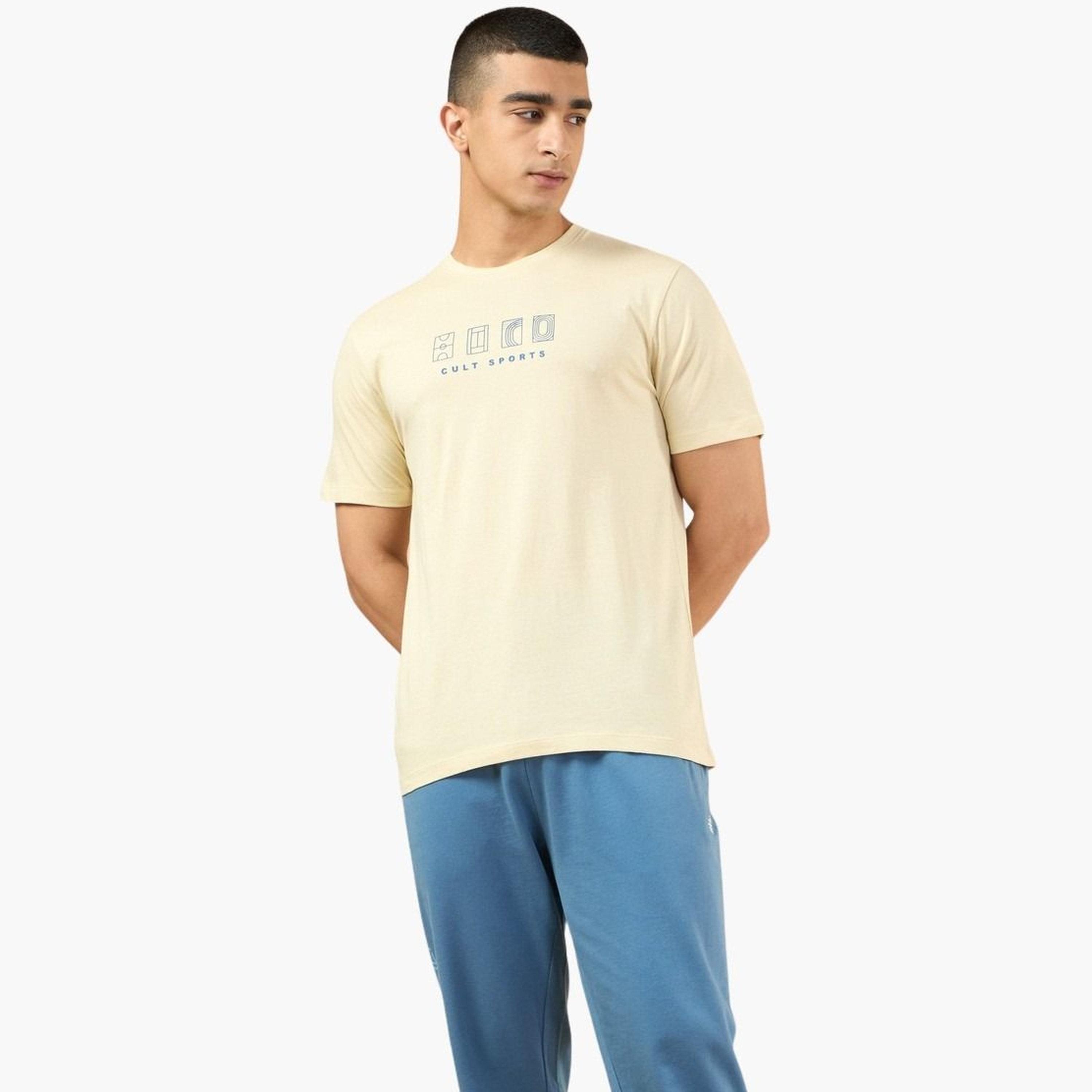 Cult X Styli Men Beige Graphic Print Short Sleeve T-Shirt-men-clothing-sportswearandactivewear-tshirtsandpolos-image-4