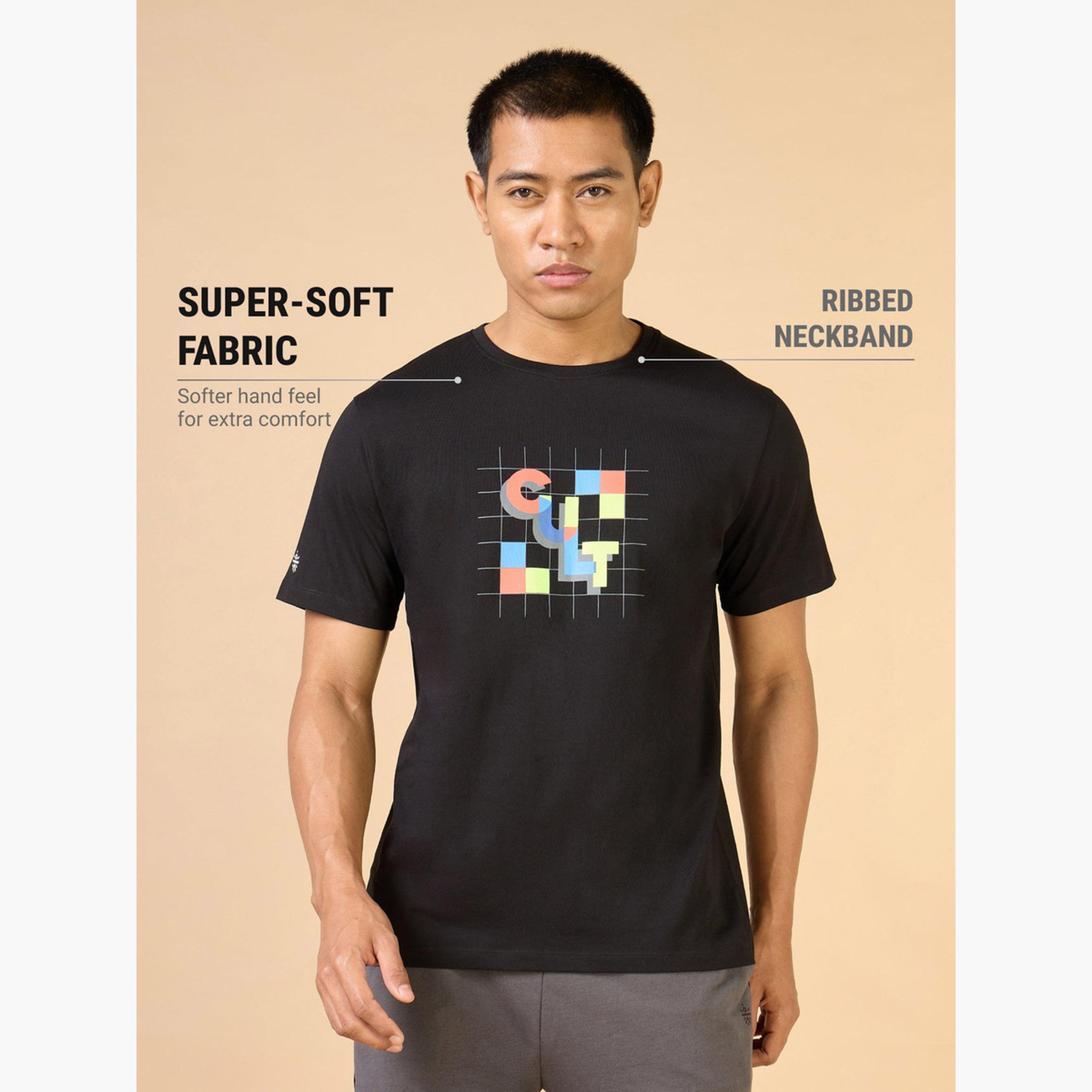 Cult X Styli Men Black Graphic Print Short Sleeve T-Shirt-men-clothing-sportswearandactivewear-tshirtsandpolos-image-4