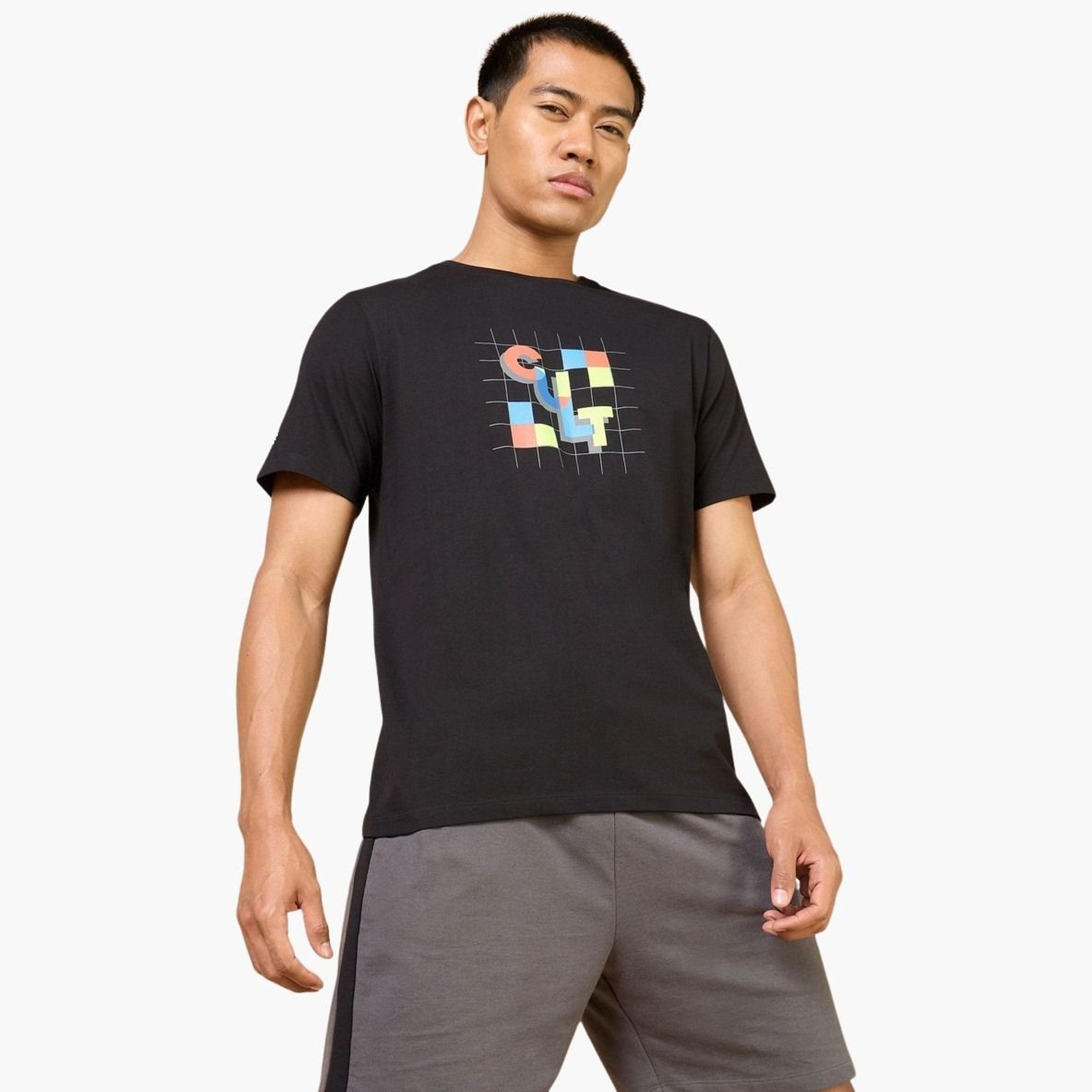 Cult X Styli Men Black Graphic Print Short Sleeve T-Shirt-men-clothing-sportswearandactivewear-tshirtsandpolos-image-5
