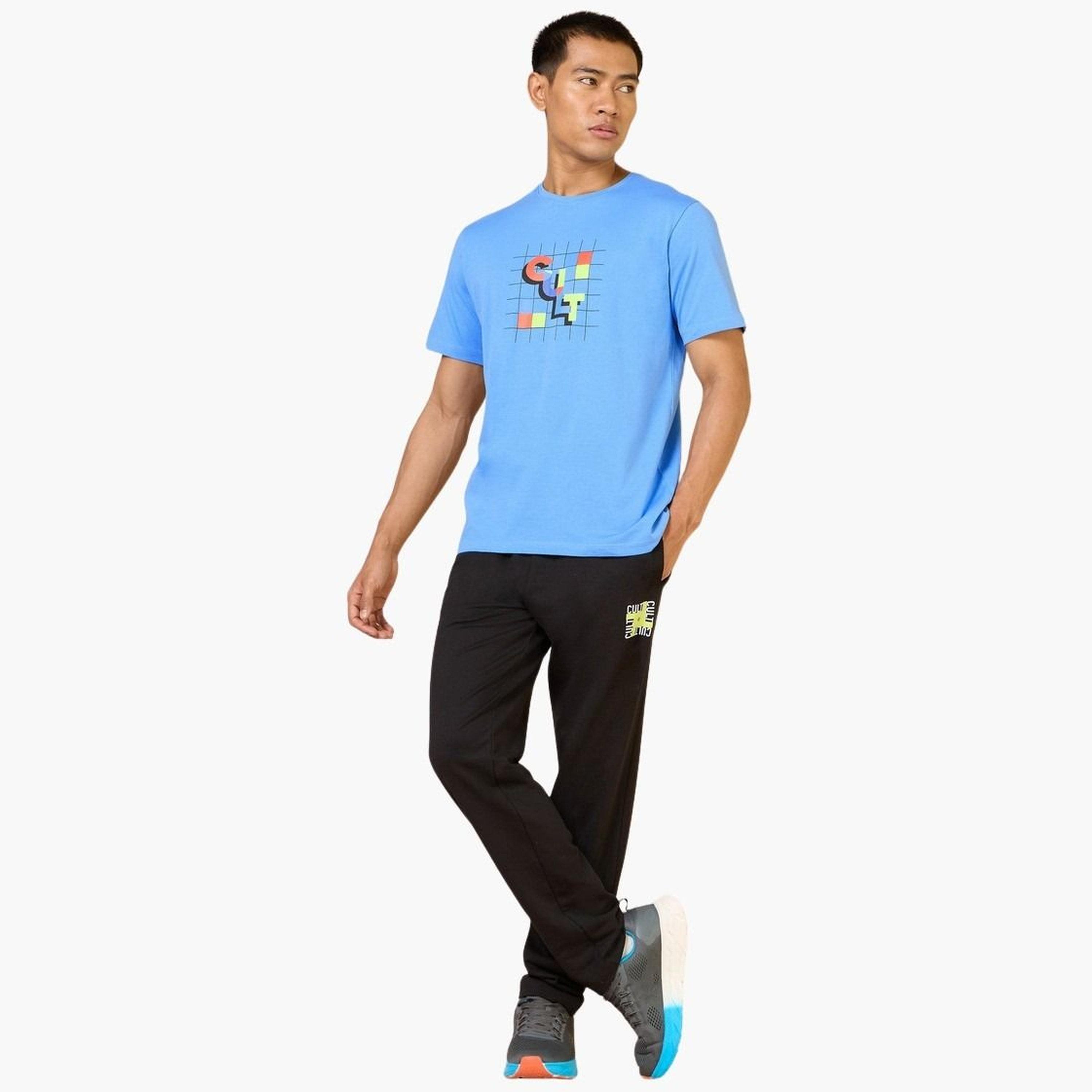 Cult X Styli Men Blue Graphic Print Short Sleeve T-Shirt-men-clothing-sportswearandactivewear-tshirtsandpolos-image-3