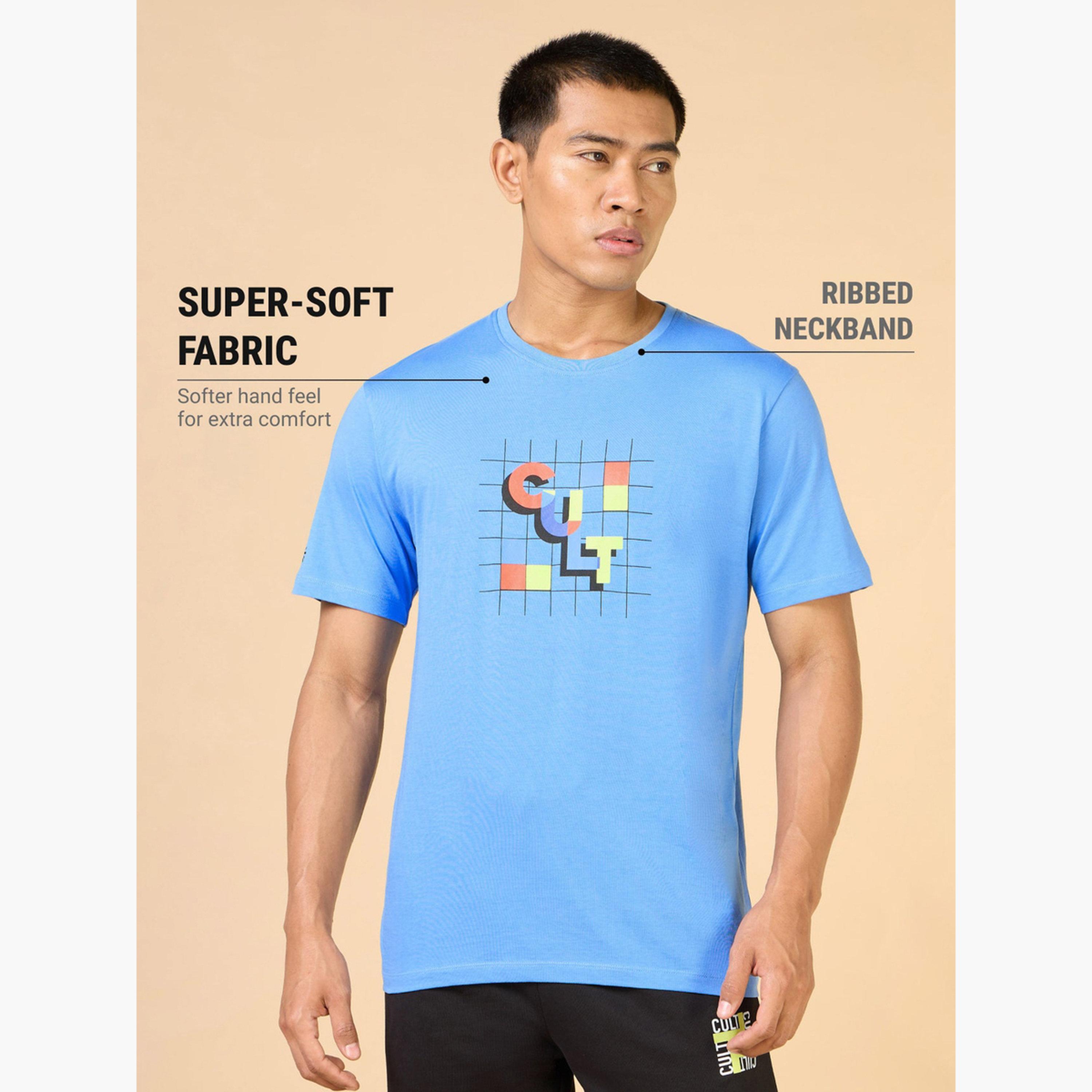 كولت × ستايلي - تي شيرت أزرق بأكمام قصيرة وطبعة جرافيكية للرجال-men-clothing-sportswearandactivewear-tshirtsandpolos-image-4