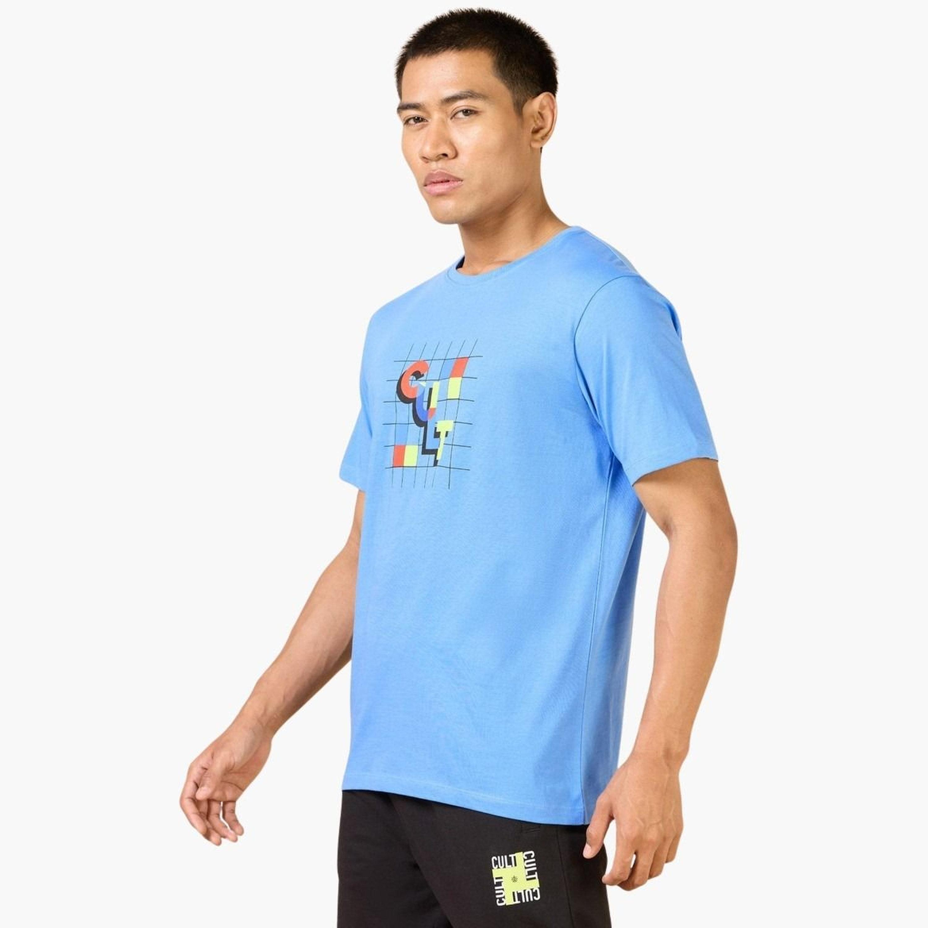 Cult X Styli Men Blue Graphic Print Short Sleeve T-Shirt-men-clothing-sportswearandactivewear-tshirtsandpolos-image-5