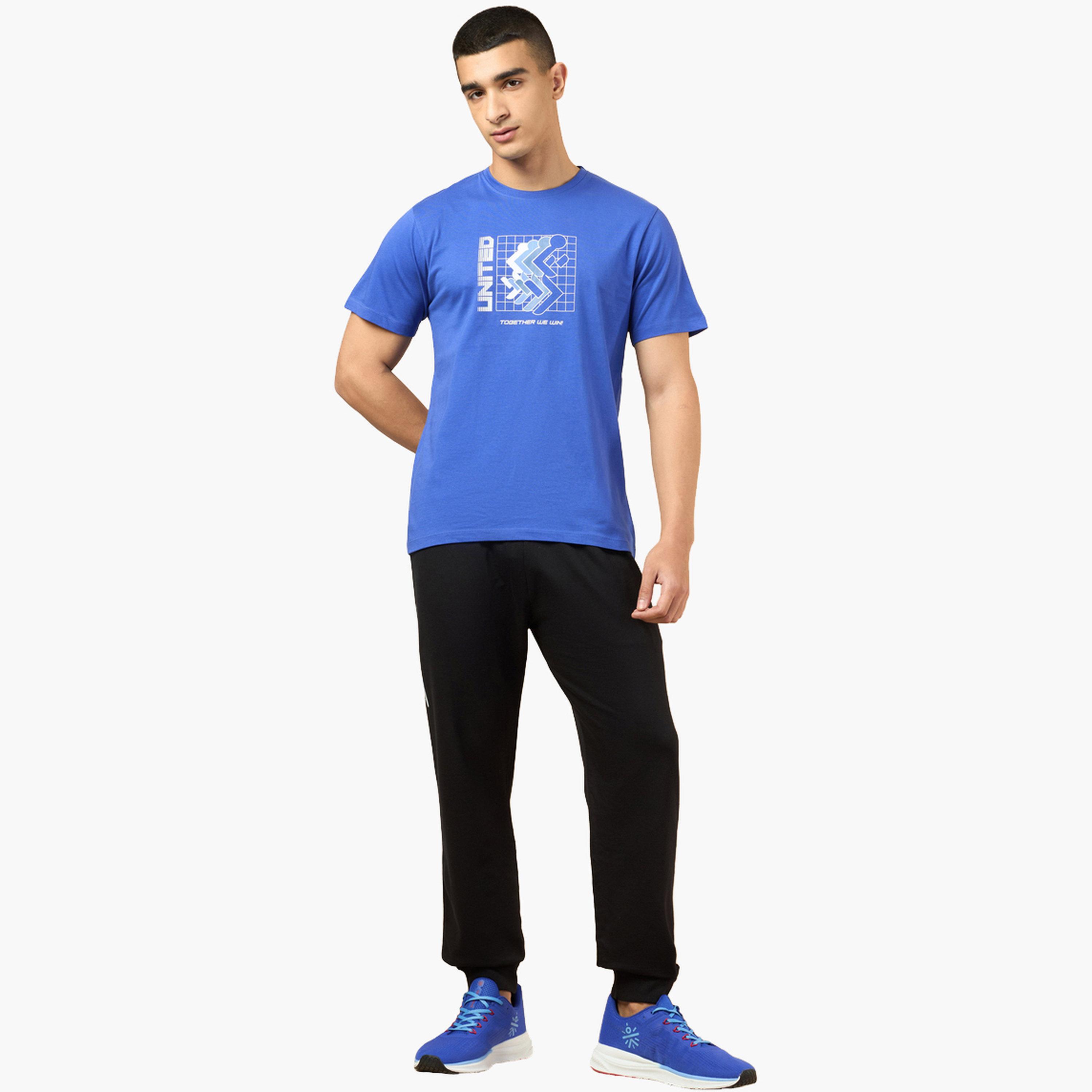 Cult X Styli Men Blue Marathon Graphic Print Short Sleeve T-Shirt-men-clothing-tshirtsandpolos-tshirts-image-2