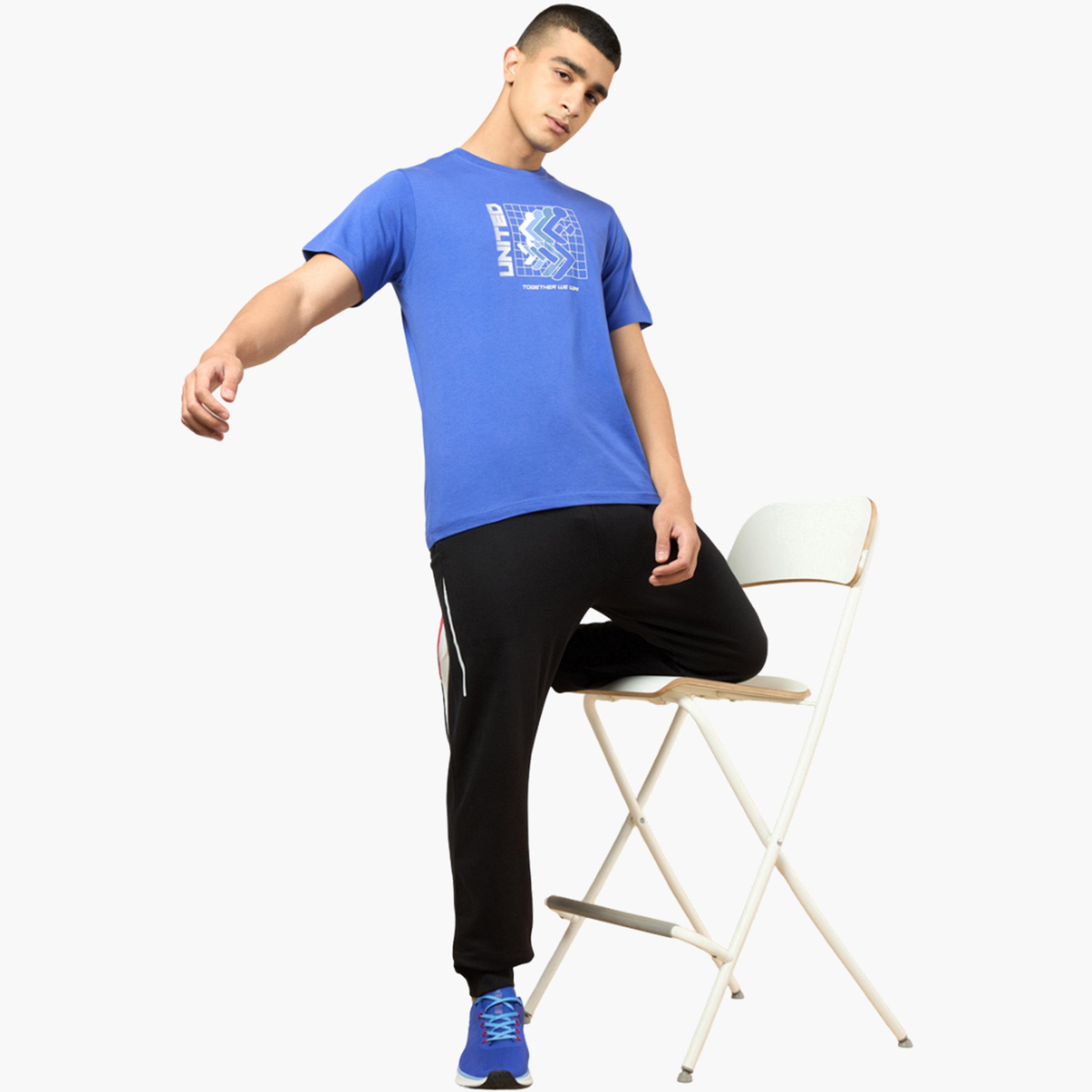 Cult X Styli Men Blue Marathon Graphic Print Short Sleeve T-Shirt-men-clothing-tshirtsandpolos-tshirts-image-3