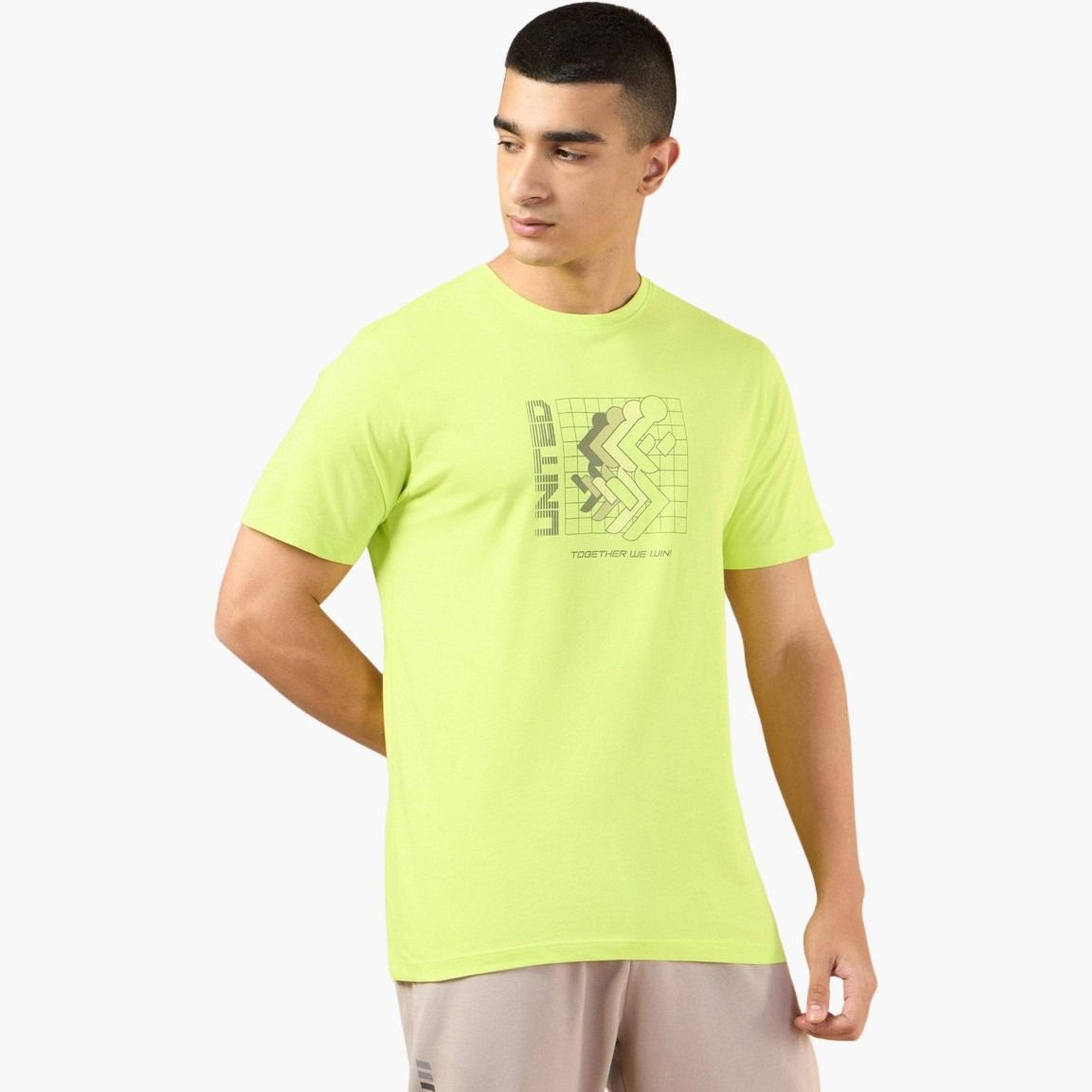 Cult X Styli Men Yellow Marathon Graphic Print Short Sleeve T-Shirt-men-clothing-sportswearandactivewear-tshirtsandpolos-image-5