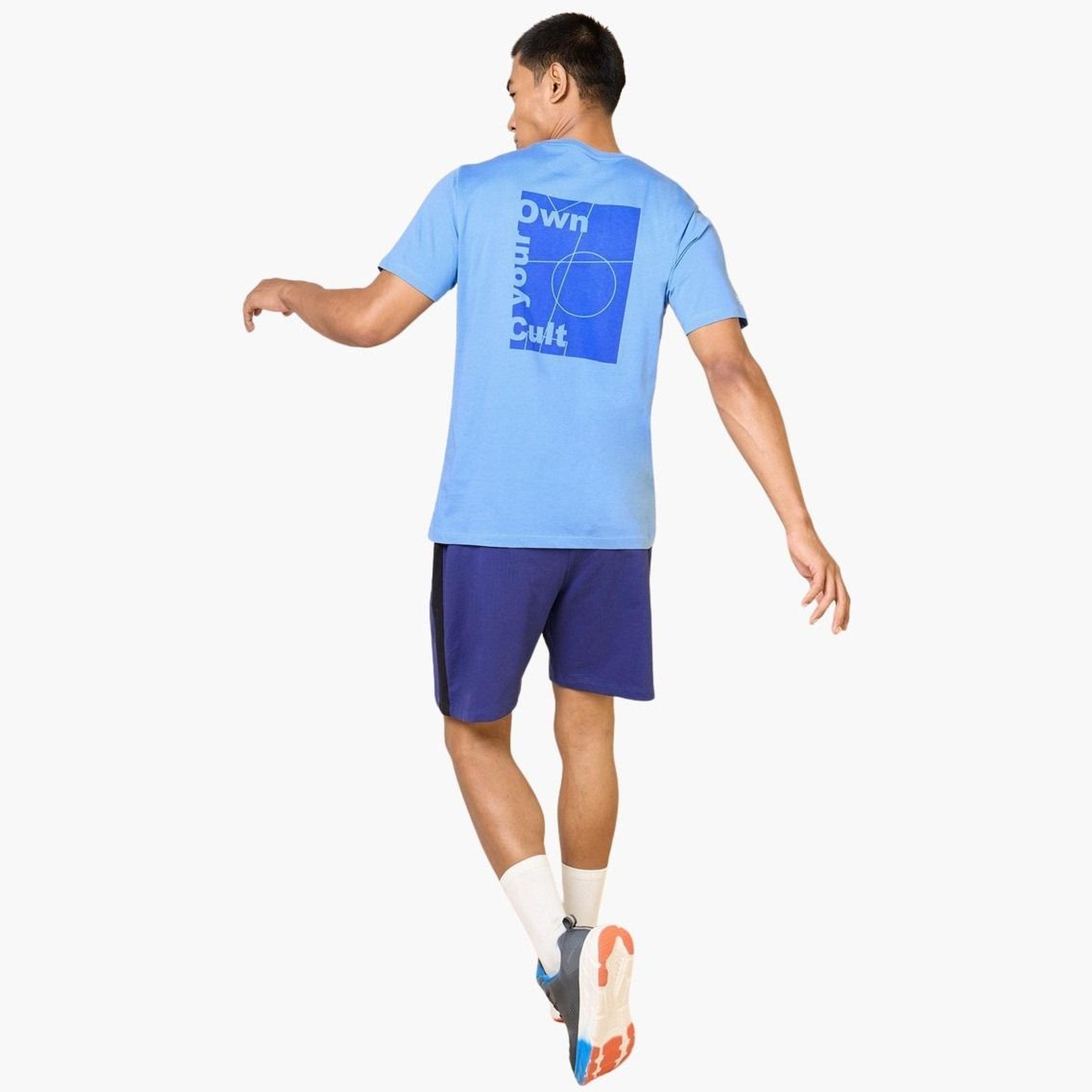 Cult X Styli Men Blue Own Your Cult Graphic Print Short Sleeve T-Shirt-men-clothing-sportswearandactivewear-tshirtsandpolos-image-4