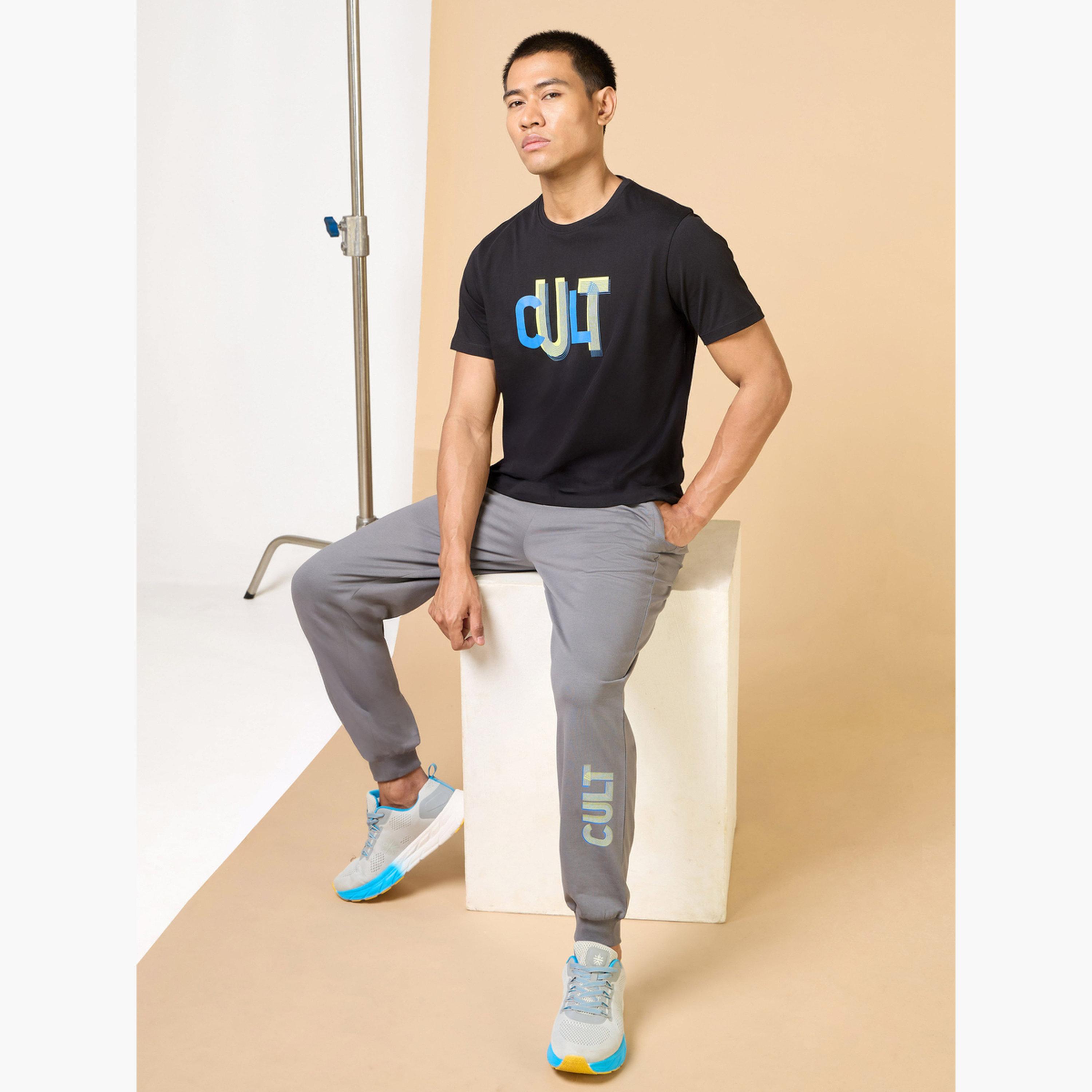 Cult X Styli Men Black Typography Print Short Sleeve T-Shirt-men-clothing-sportswearandactivewear-tshirtsandpolos-image-2