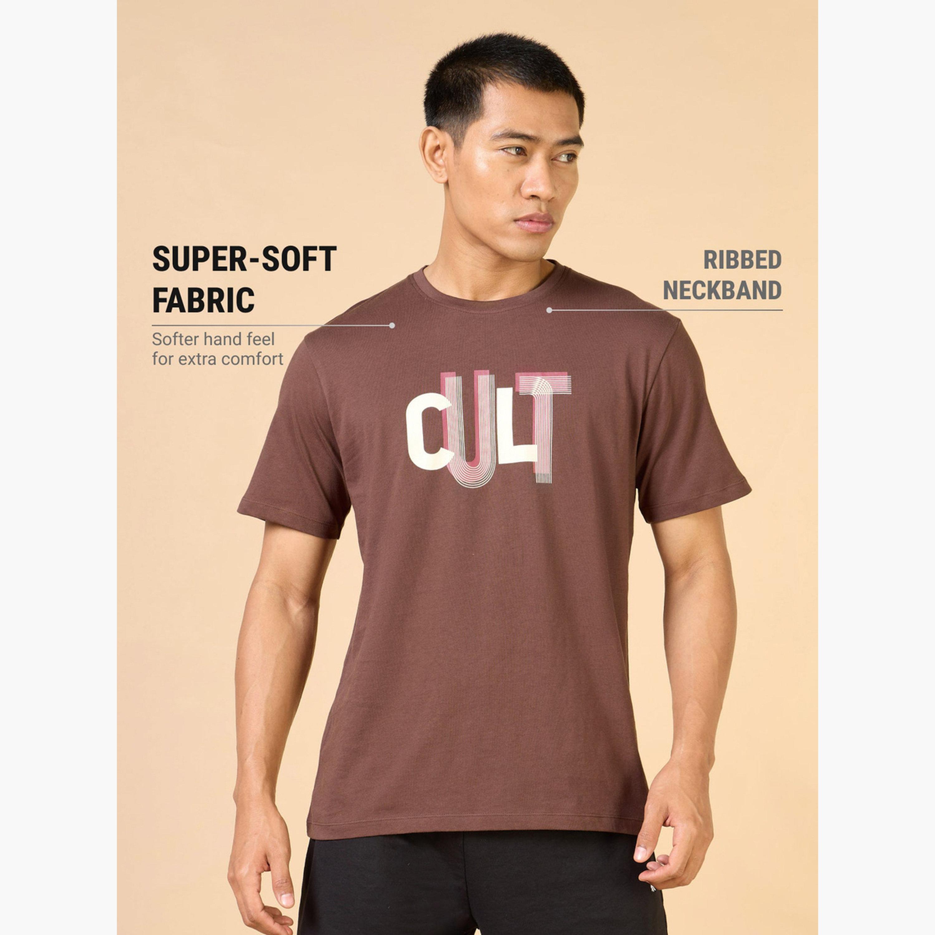 Cult X Styli Men Brown Typography Print Short Sleeve T-Shirt-men-clothing-sportswearandactivewear-tshirtsandpolos-image-4