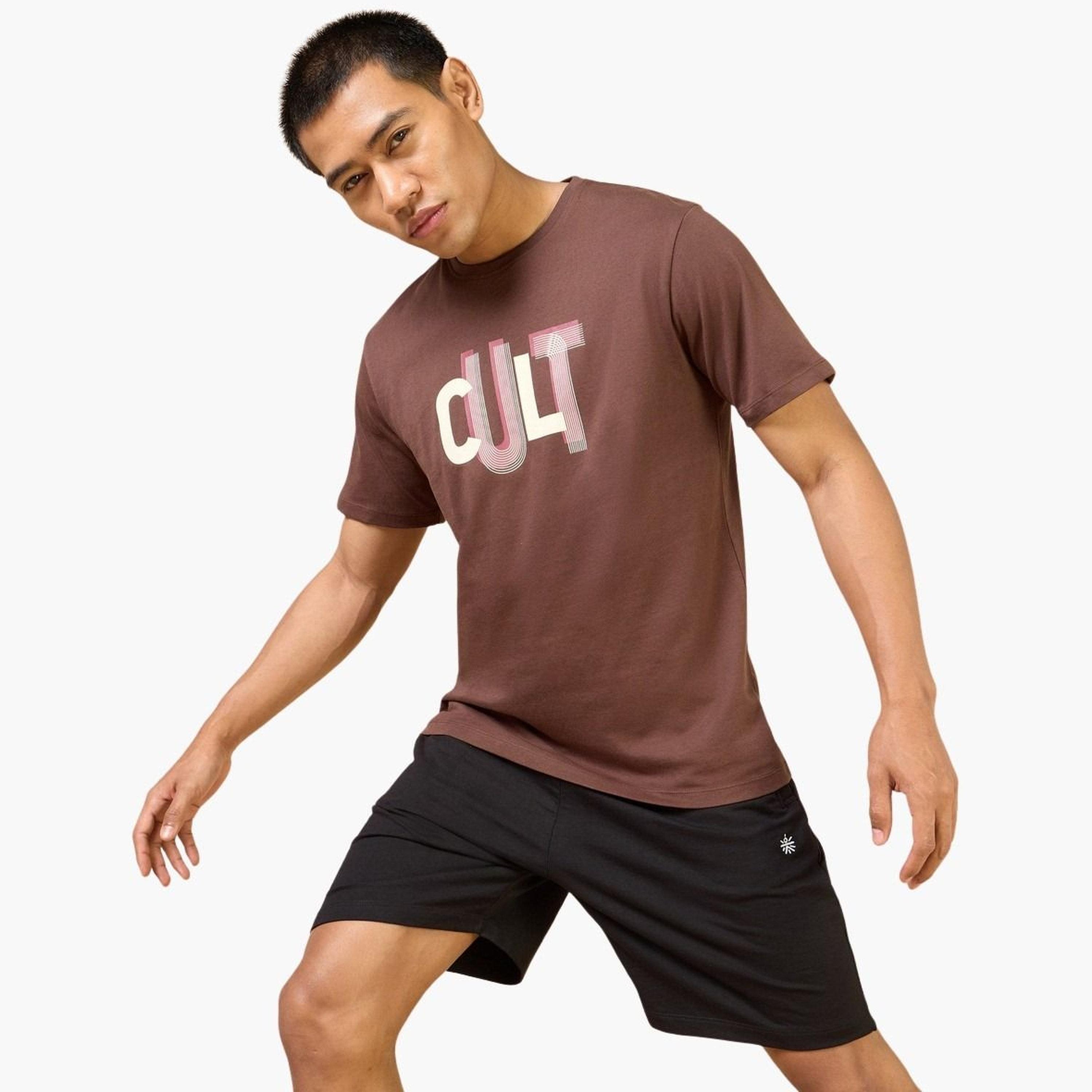 Cult X Styli Men Brown Typography Print Short Sleeve T-Shirt-men-clothing-sportswearandactivewear-tshirtsandpolos-image-5