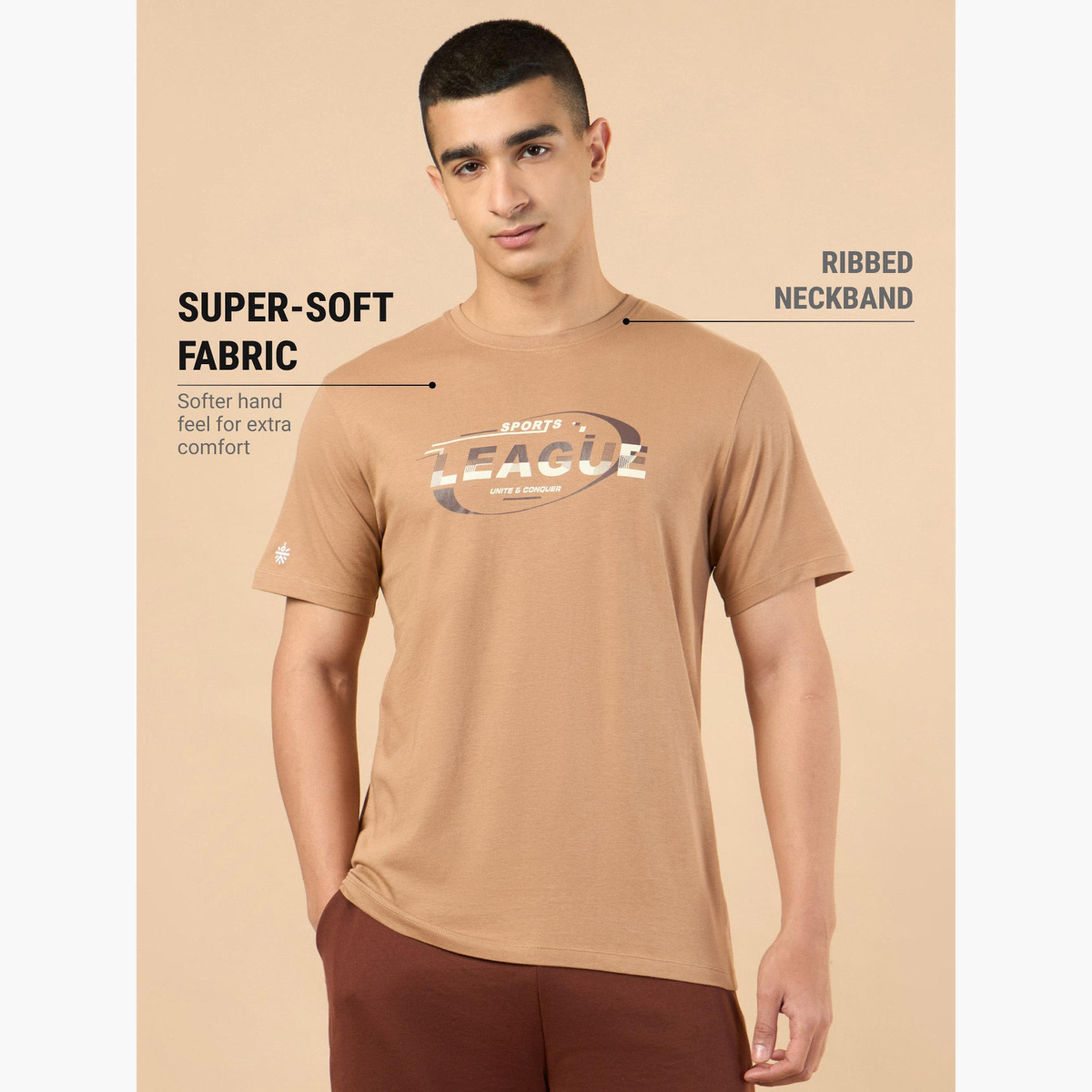 Cult X Styli Men Brown Sports League Graphic Print Short Sleeve T-Shirt-men-clothing-tshirtsandpolos-tshirts-image-4